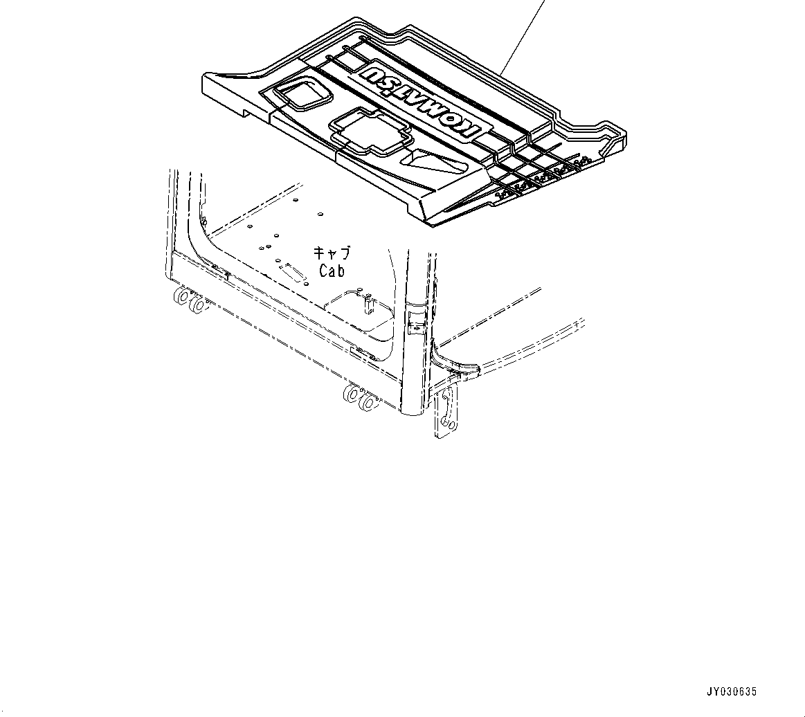 Komatsu parts book diagram for PC33E-6 S/N 2201-UP: FLOOR MAT, (#2201-)