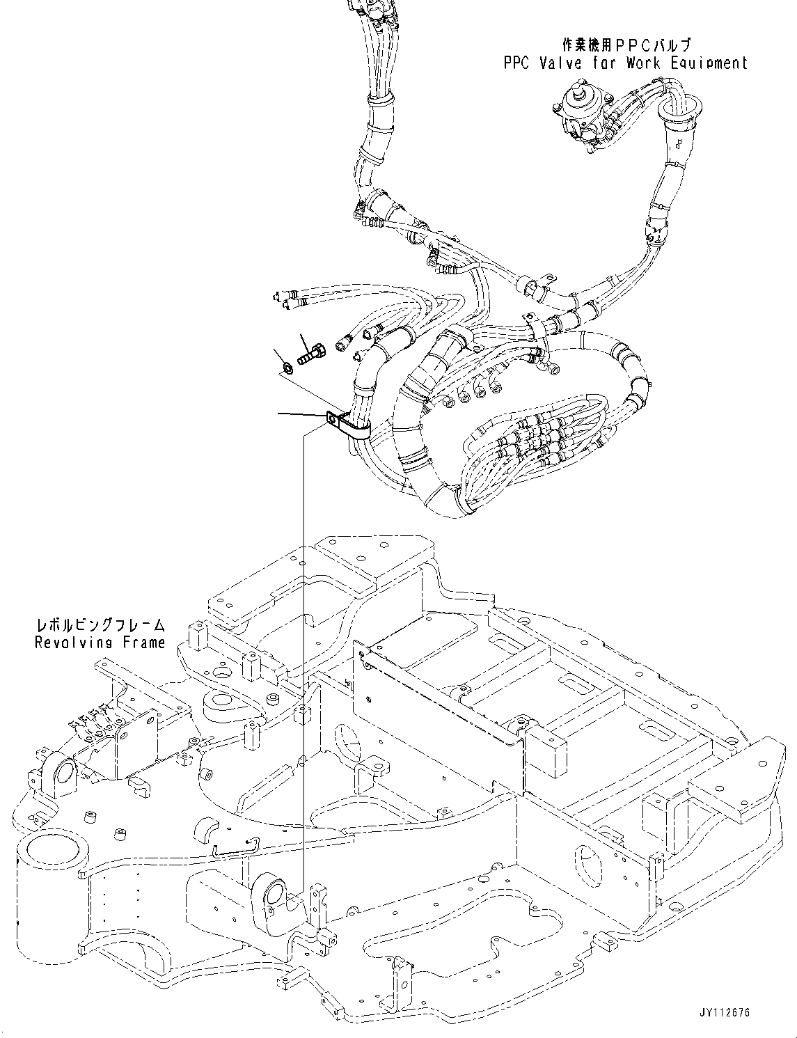 Komatsu parts book diagram for PC33E-6 S/N 2201-UP: FLOOR MOUNTING, CLIP(#2201-)