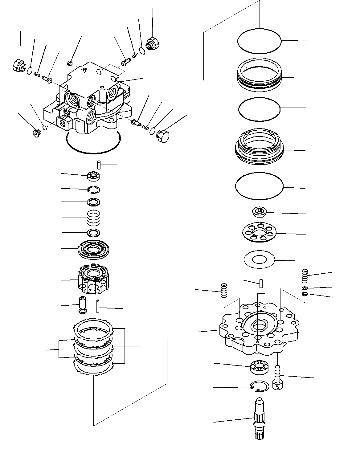 Komatsu parts book diagram for PC33E-6 S/N 2201-UP: SWING MACHINERY AND MOTOR, INNER PARTS, SWING MOTOR (1/2)(#2201-)
