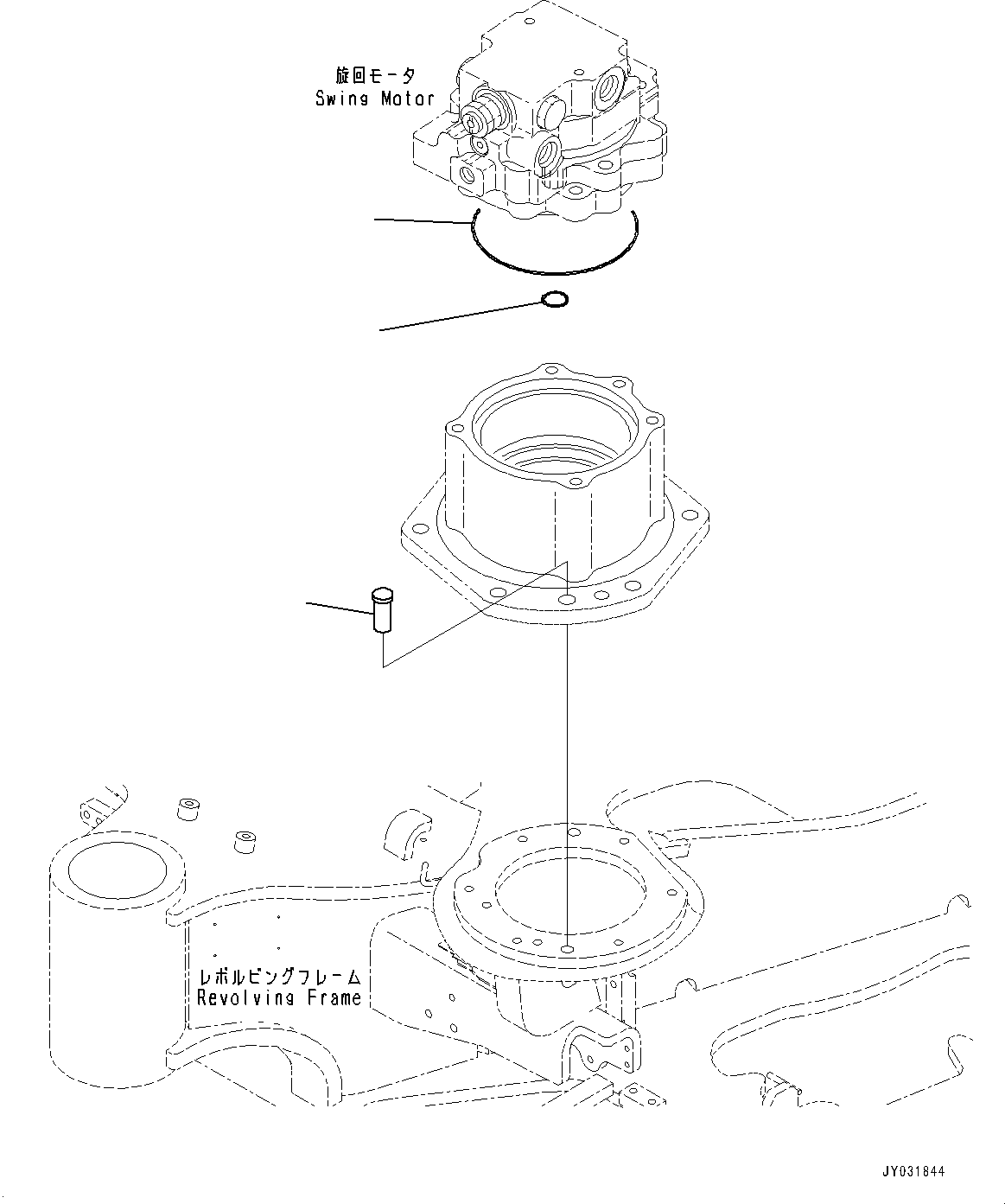 Komatsu parts book diagram for PC33E-6 S/N 2201-UP: SWING MACHINERY AND MOTOR, RELATED PARTS(#2201-)