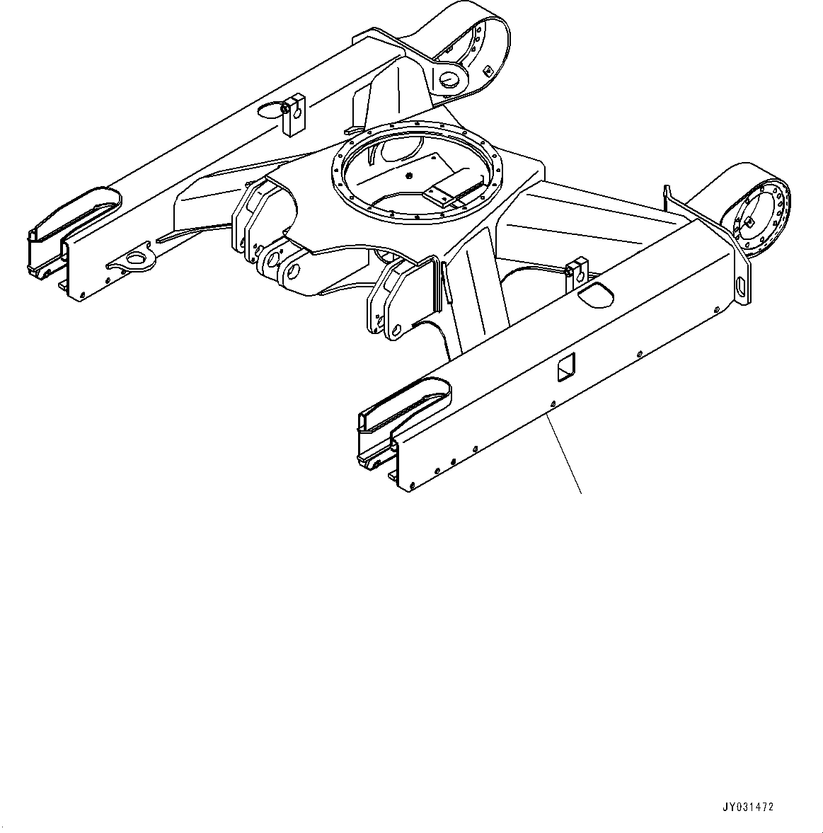 Komatsu parts book diagram for PC33E-6 S/N 2201-UP: TRACK FRAME, FRAME(#2201-)