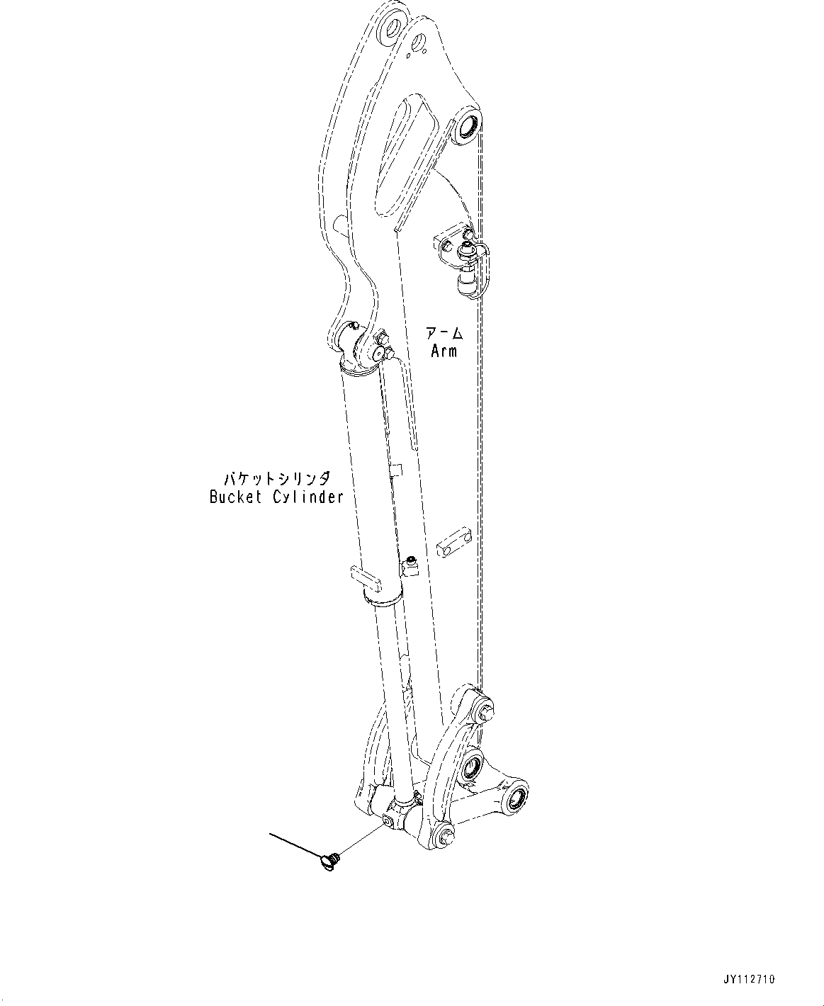 Komatsu parts book diagram for PC33E-6 S/N 2201-UP: BUCKET LINK, CAP(#2201-)