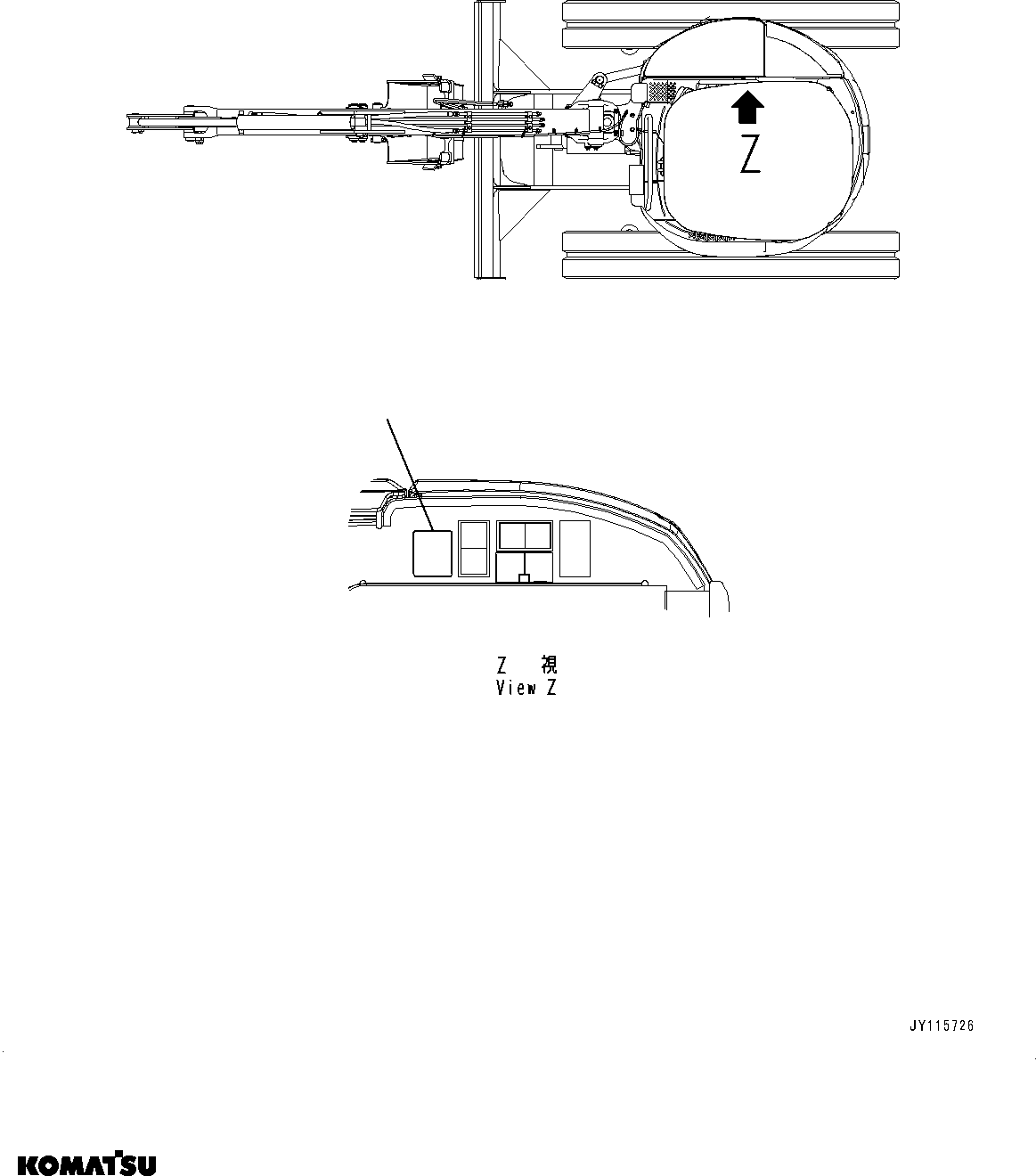 Komatsu parts book diagram for PC33E-6 S/N 2201-UP: MARKS AND PLATES, WORK EQUIPMENT CONTROL LEVER, (#2201-)