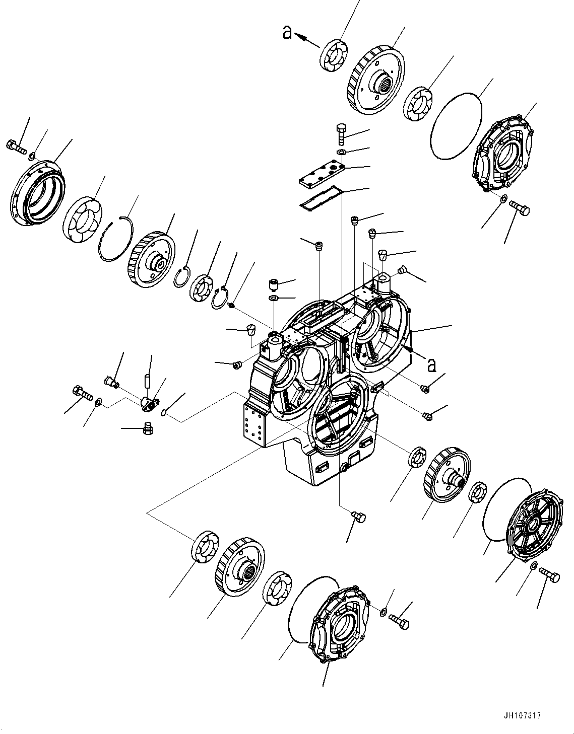 Komatsu parts book diagram for PC2000-11R S/N 31001-UP: PTO (POWER TAKE OFF), INNER PARTS(#30001-)