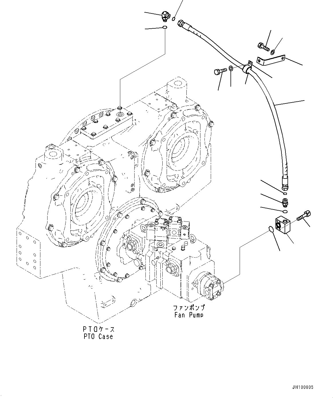 Komatsu parts book diagram for PC2000-11R S/N 31001-UP: PTO (POWER TAKE OFF), DELIVERY PIPING(#30001-)