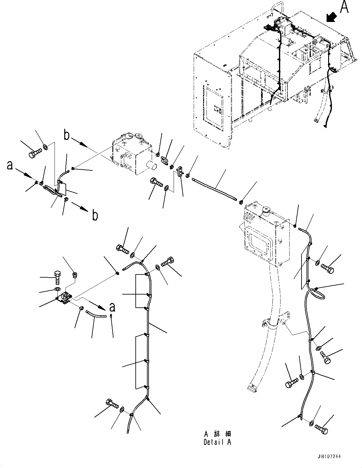 Komatsu parts book diagram for PC2000-11R S/N 31001-UP: COOLING SYSTEM, SUB-TANK PIPING(#30001-)