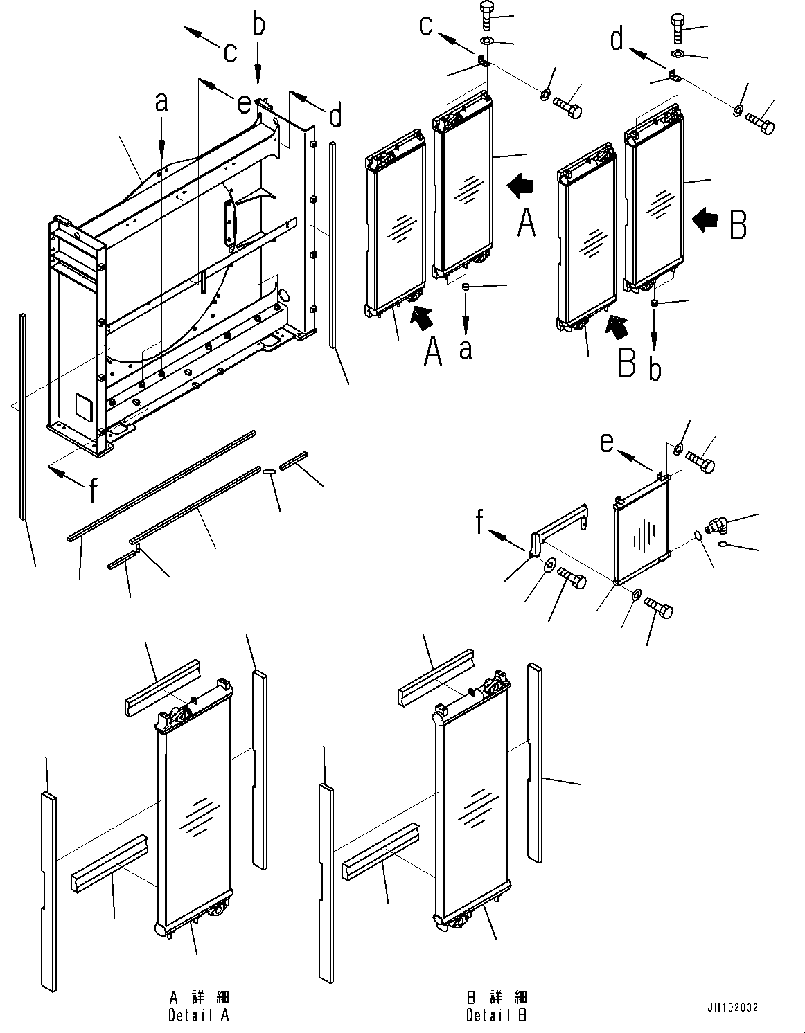 Komatsu parts book diagram for PC2000-11R S/N 31001-UP: COOLING SYSTEM, OIL COOLER(#30001-)