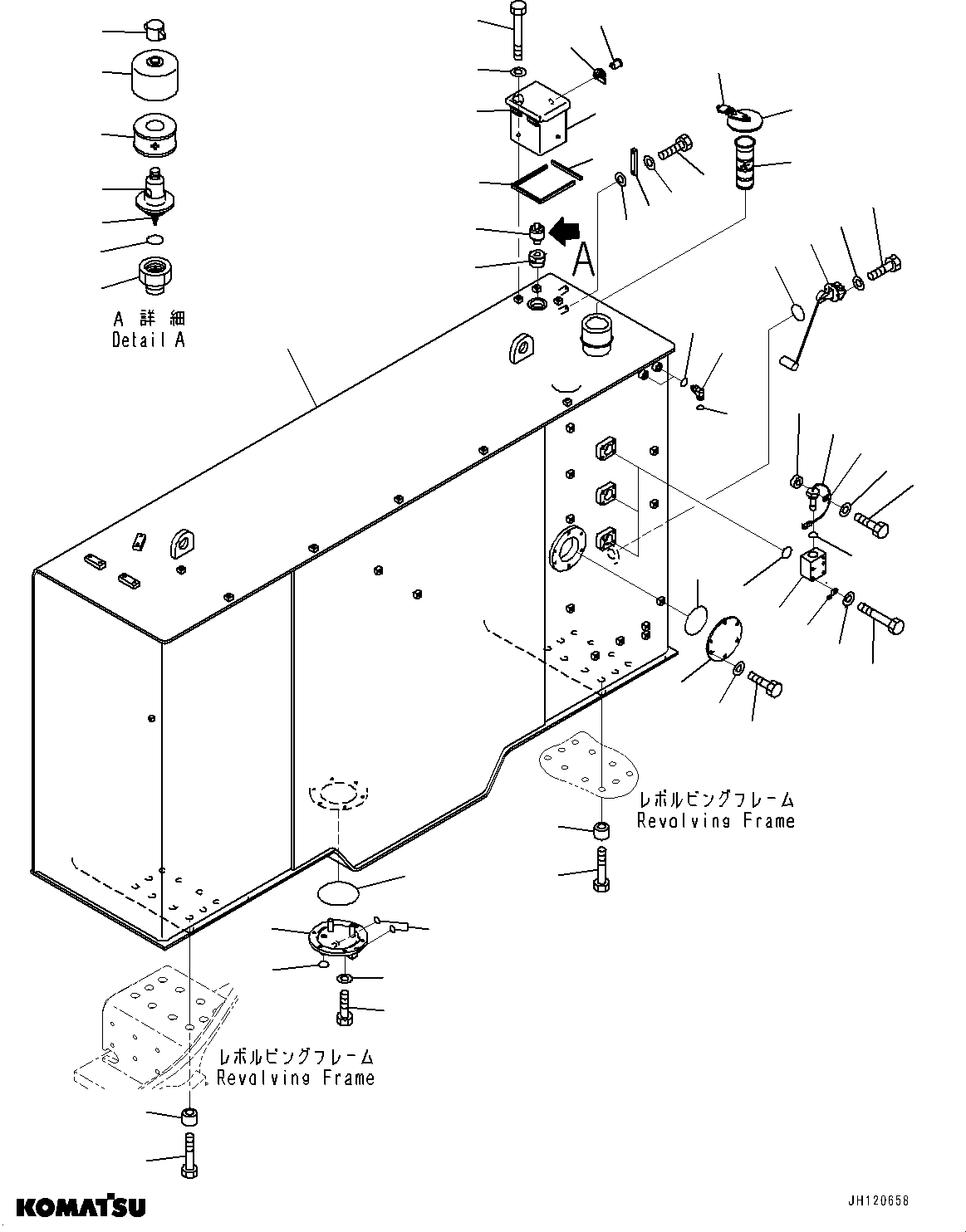 Komatsu parts book diagram for PC2000-11R S/N 31001-UP: FUEL TANK, (#31001-)