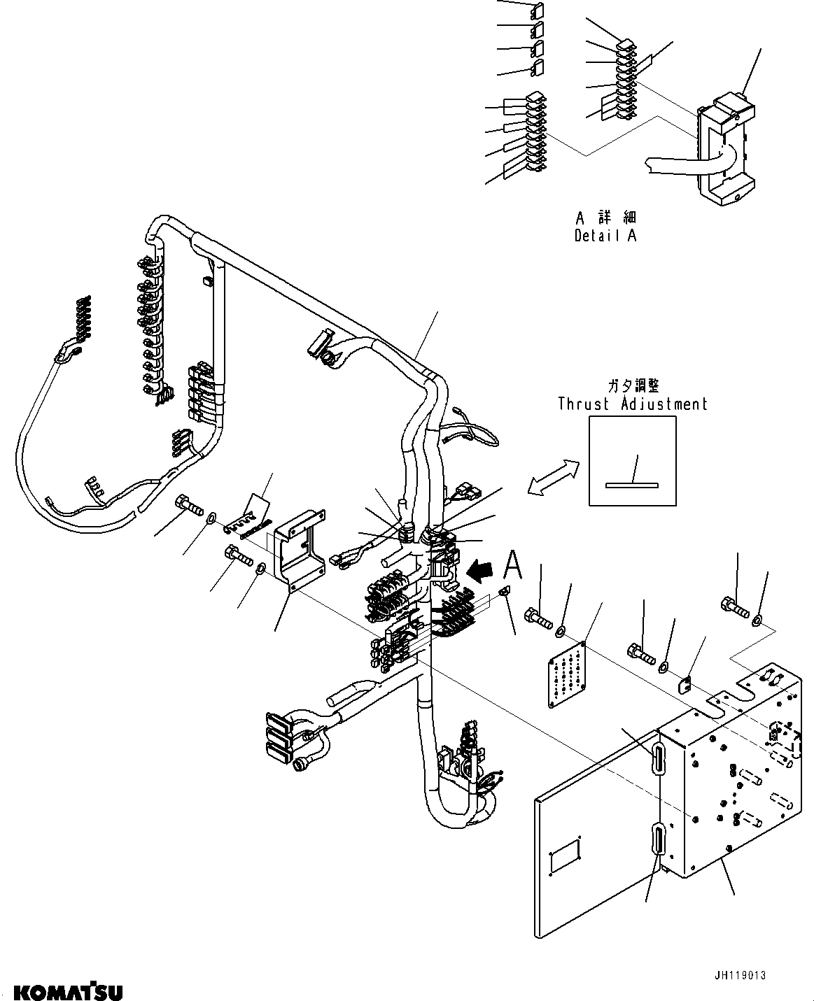 Komatsu parts book diagram for PC2000-11R S/N 31001-UP: ELECTRIC WIRING HARNESS, CAB BASE, WIRING HARNESS AND CASE (1/2)(#30001-)