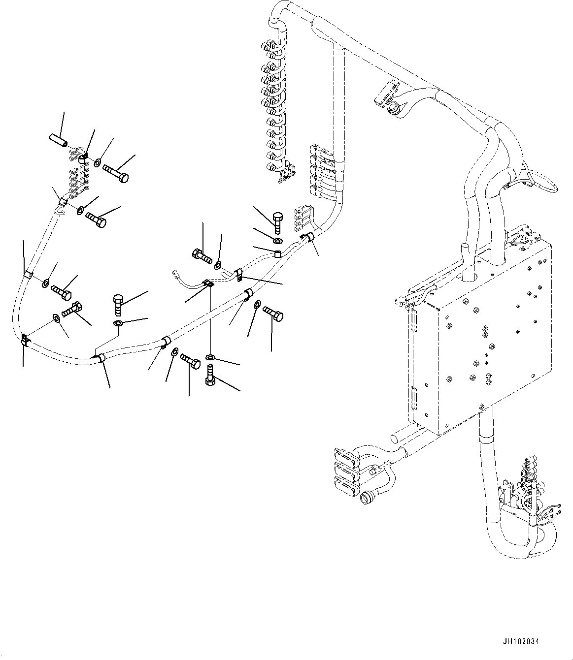 Komatsu parts book diagram for PC2000-11R S/N 31001-UP: ELECTRIC WIRING HARNESS, CAB BASE, CLIP (1/3)(#30001-)