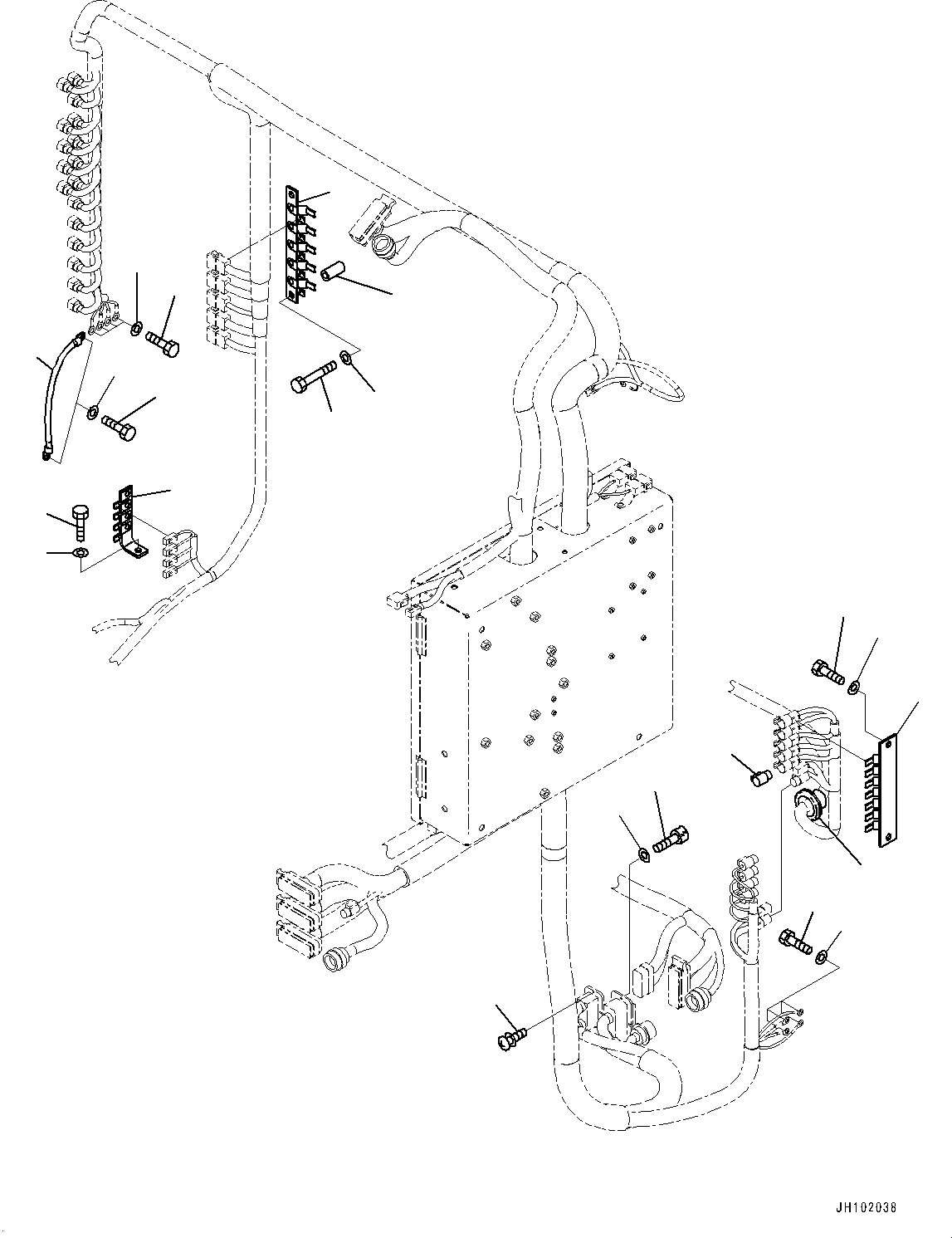 Komatsu parts book diagram for PC2000-11R S/N 31001-UP: ELECTRIC WIRING HARNESS, CAB BASE, BRACKET(#30001-)