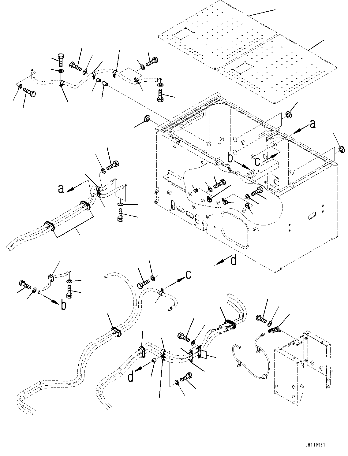 Komatsu parts book diagram for PC2000-11R S/N 31001-UP: ELECTRIC WIRING HARNESS, CLAMP (2/2)(#30001-)