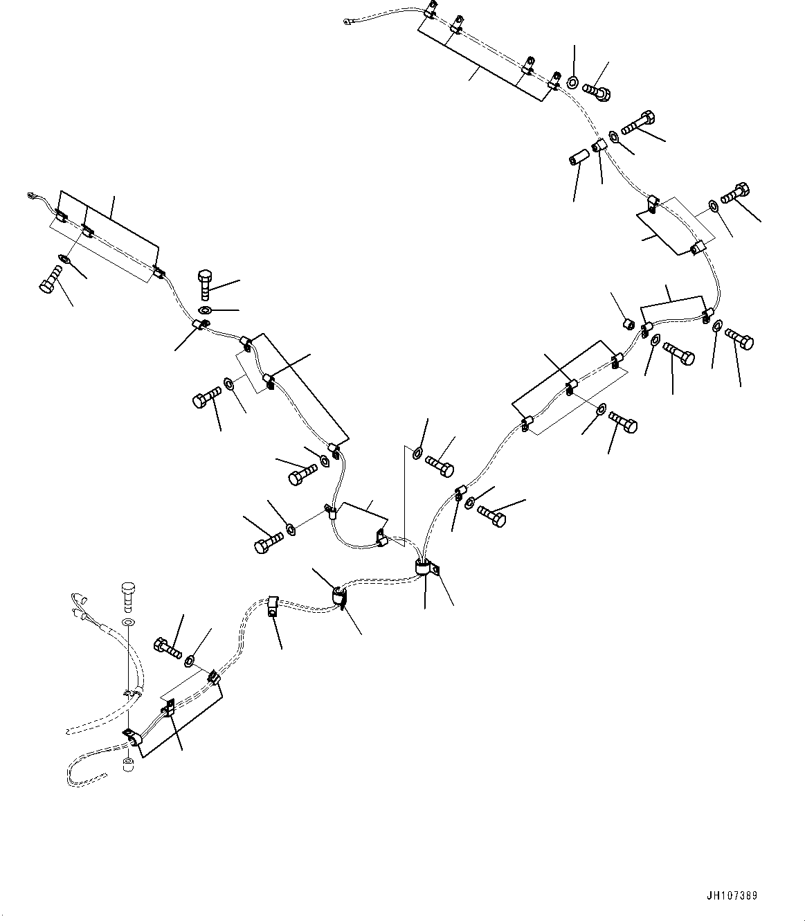 Komatsu parts book diagram for PC2000-11R S/N 31001-UP: ELECTRIC WIRING HARNESS, CLIP (2/4)(#30001-)
