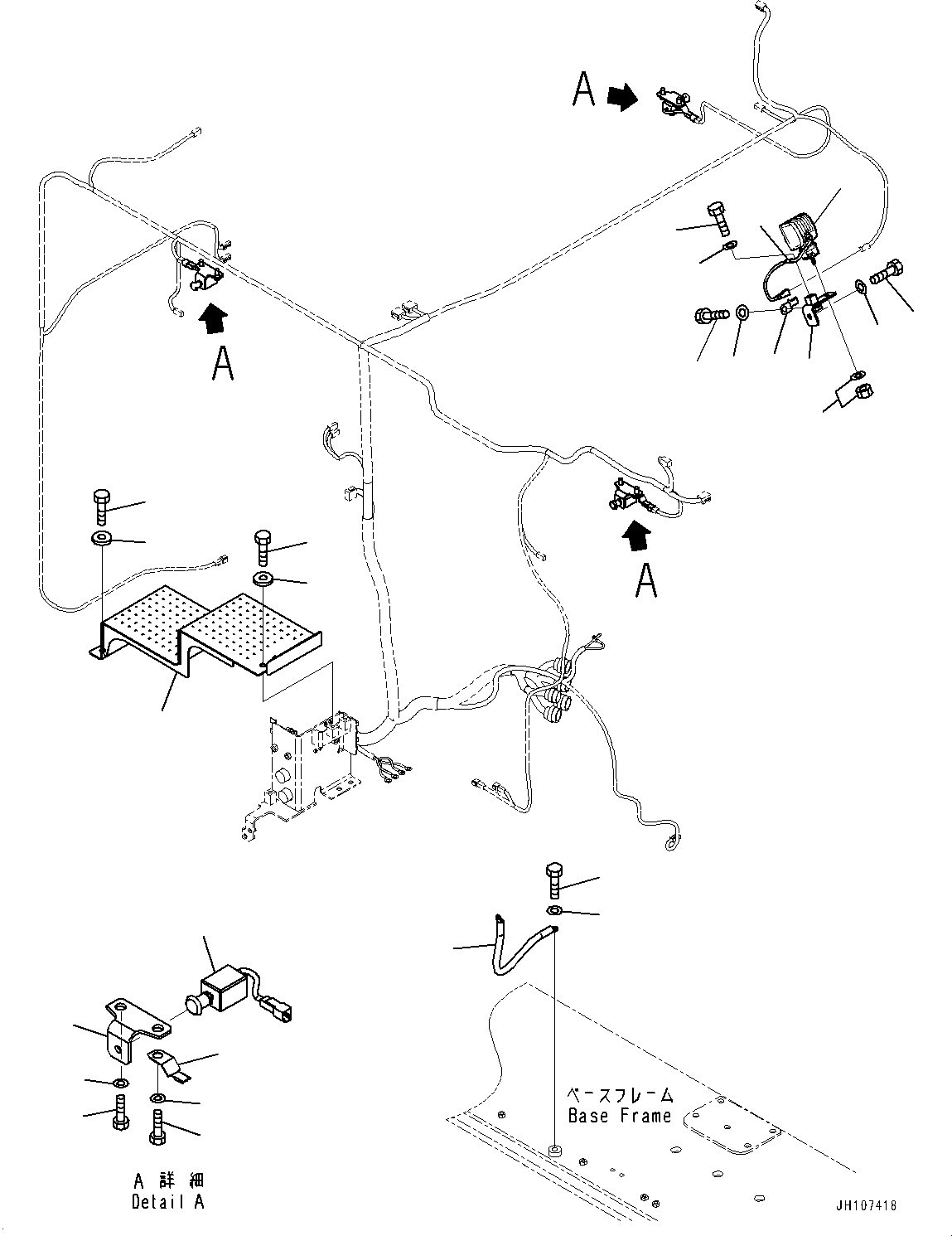Komatsu parts book diagram for PC2000-11R S/N 31001-UP: ELECTRIC WIRING HARNESS, ROOM LAMP AND SWITCH(#30001-)