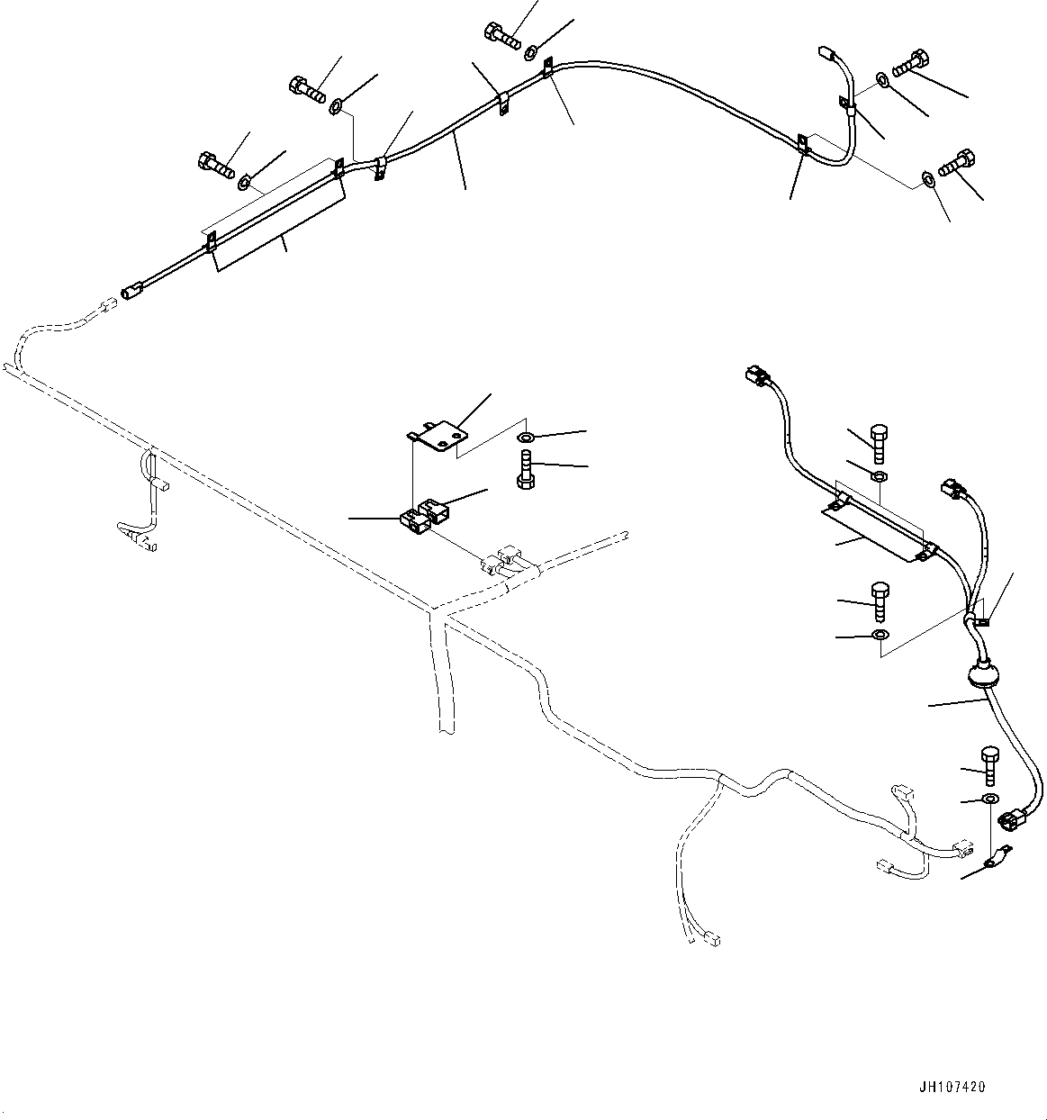 Komatsu parts book diagram for PC2000-11R S/N 31001-UP: ELECTRIC WIRING HARNESS, WIRING HARNESS AND CLIP (4/4)(#30001-)