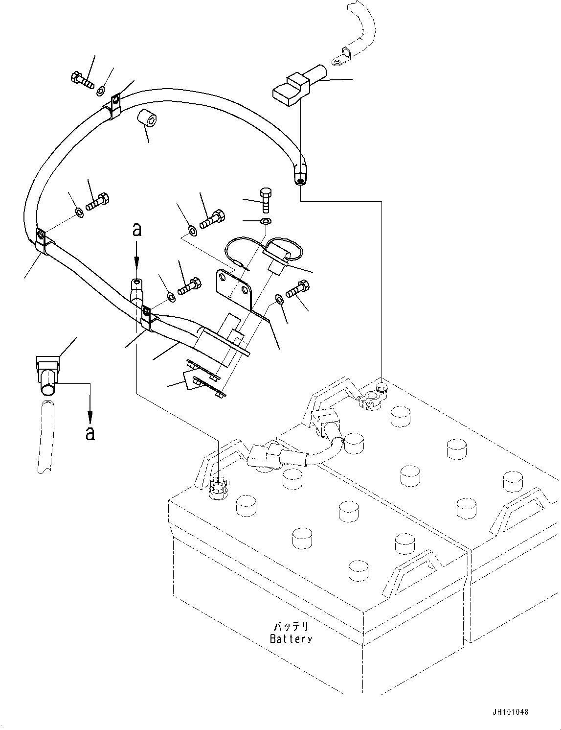 Komatsu parts book diagram for PC2000-11R S/N 31001-UP: ELECTRIC WIRING HARNESS, JUMP START RECEPTACLE(#30001-)