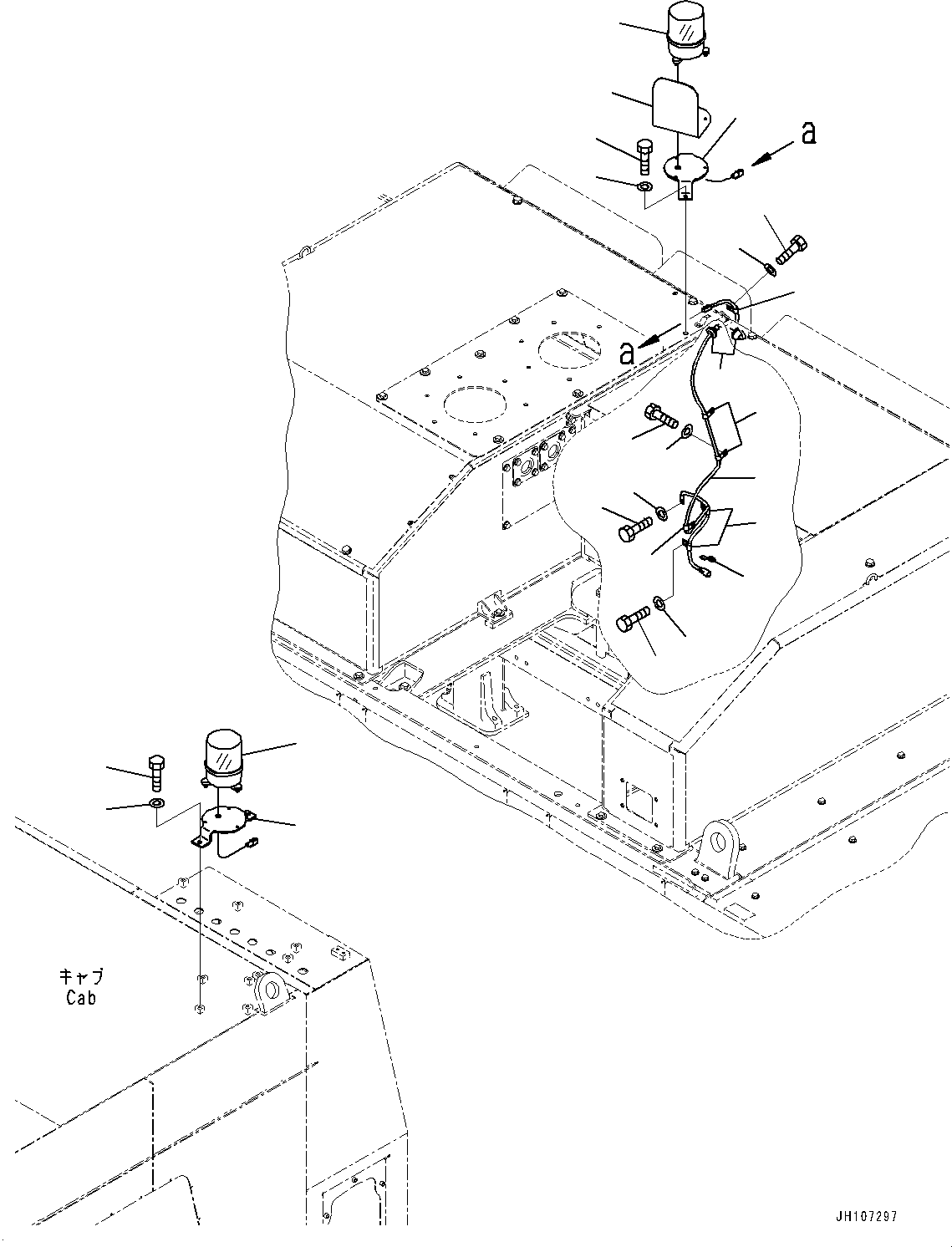 Komatsu parts book diagram for PC2000-11R S/N 31001-UP: BEACON LAMP, LAMP(#30016-30081)