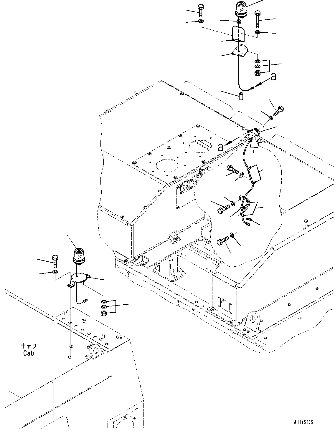 Komatsu parts book diagram for PC2000-11R S/N 31001-UP: BEACON LAMP, LAMP(#30082-)