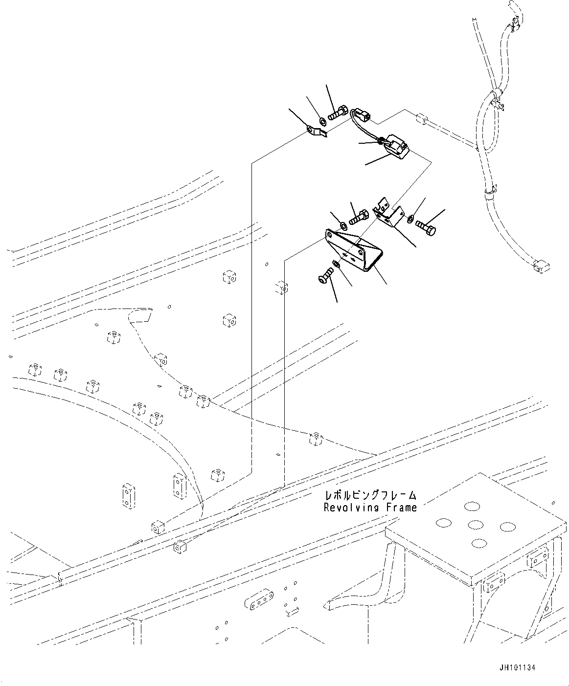 Komatsu parts book diagram for PC2000-11R S/N 31001-UP: KOMVISION CAMERA, UNDER CAMERA(#30001-)