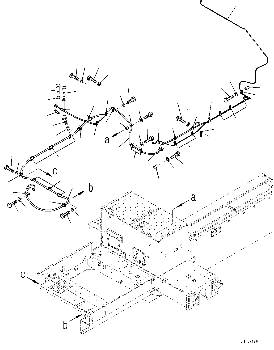 Komatsu parts book diagram for PC2000-11R S/N 31001-UP: KOMVISION CAMERA, WIRING HARNESS (2/4)(#30001-)