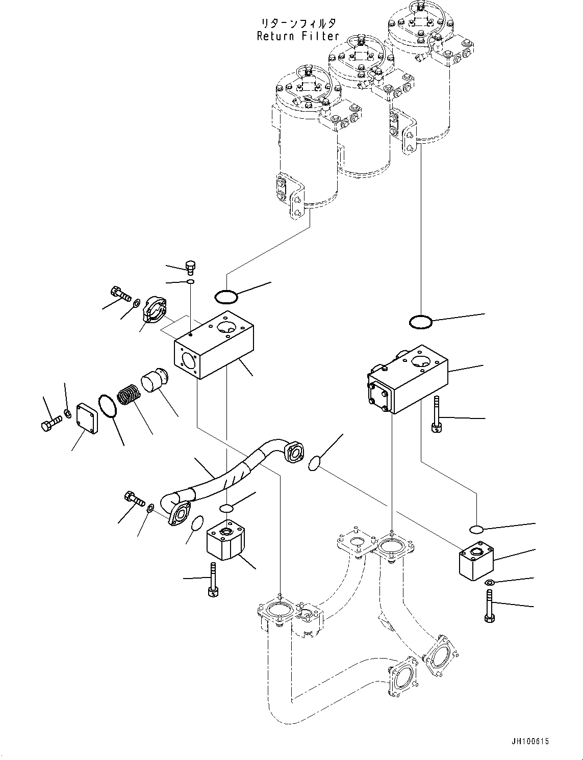 Komatsu parts book diagram for PC2000-11R S/N 31001-UP: HYDRAULIC TANK, BLOCK(#30001-)