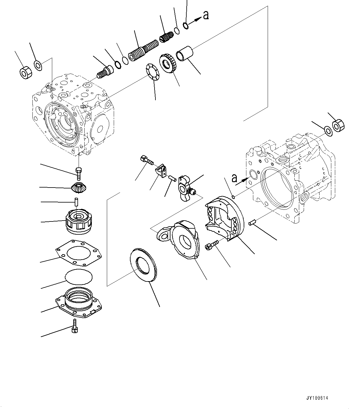 Komatsu parts book diagram for PC2000-11R S/N 31001-UP: NO.1 PUMP, PISTON PUMP (6/9)(#30001-)