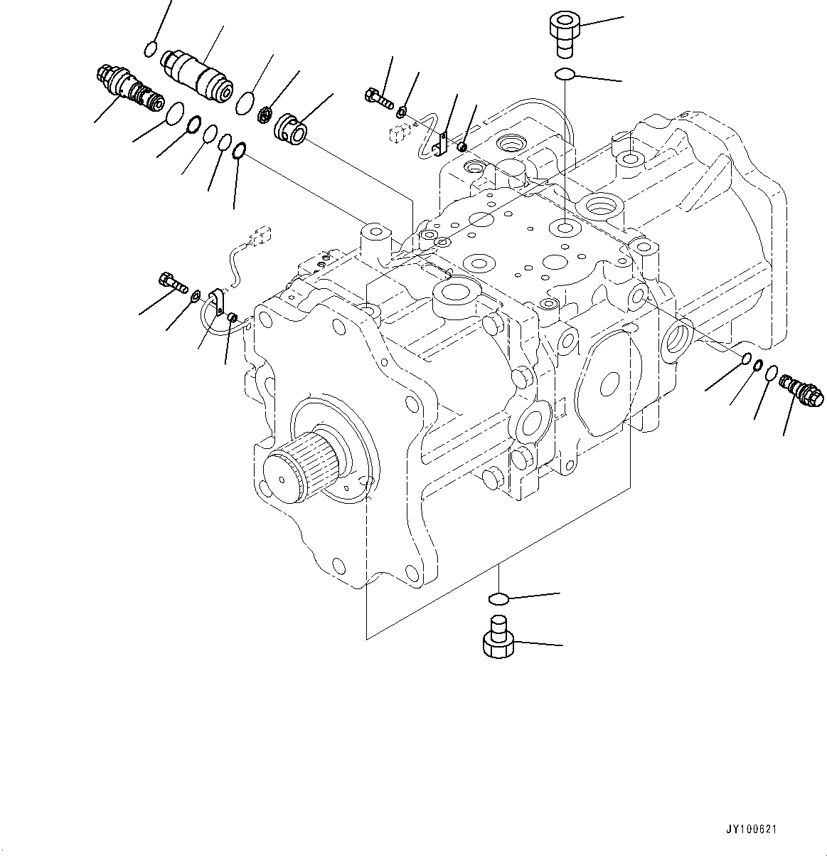 Komatsu parts book diagram for PC2000-11R S/N 31001-UP: NO.1 PUMP, PISTON PUMP (8/9)(#30001-)