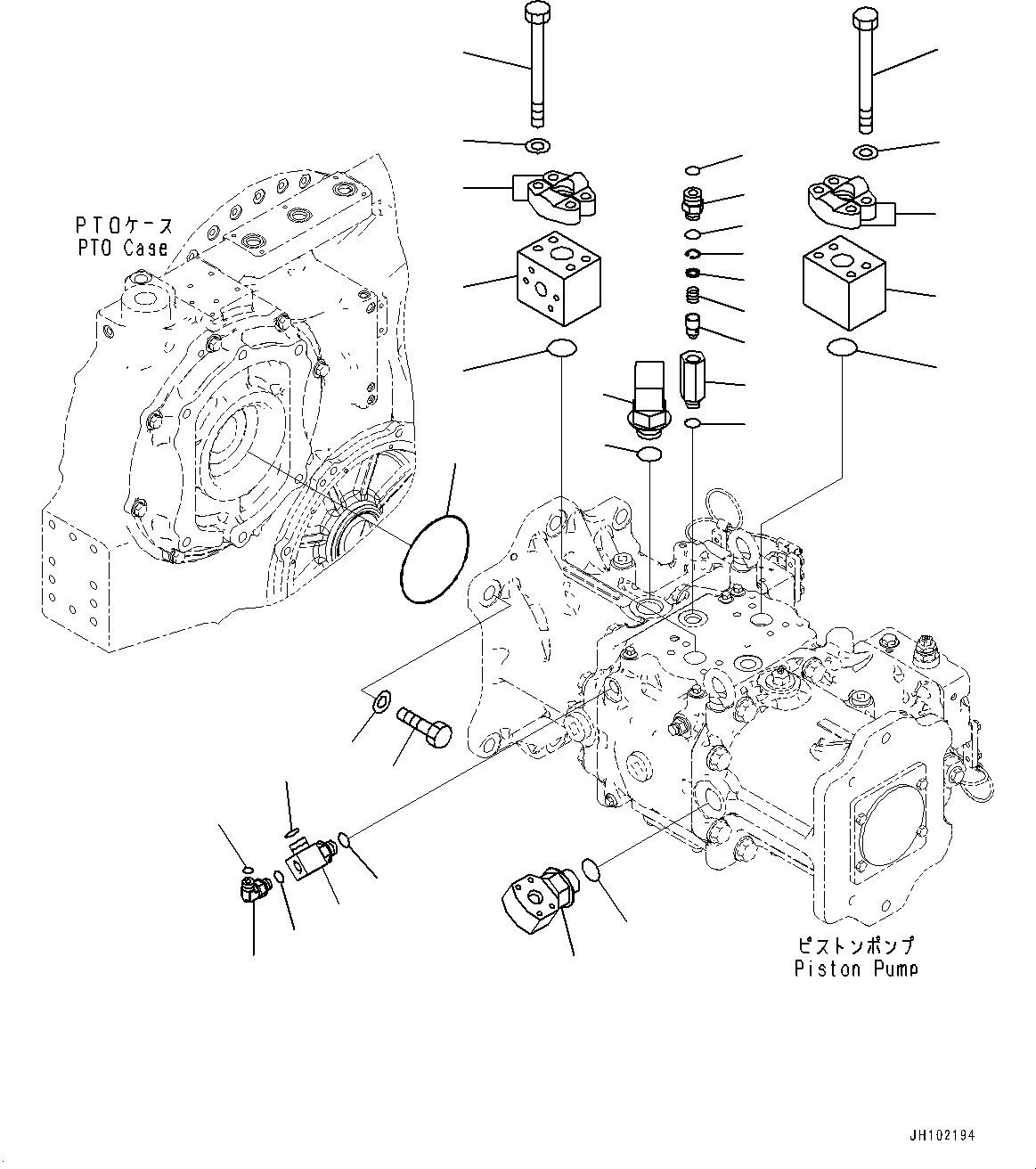 Komatsu parts book diagram for PC2000-11R S/N 31001-UP: NO.1 PUMP, PUMP MOUNTING(#30001-)