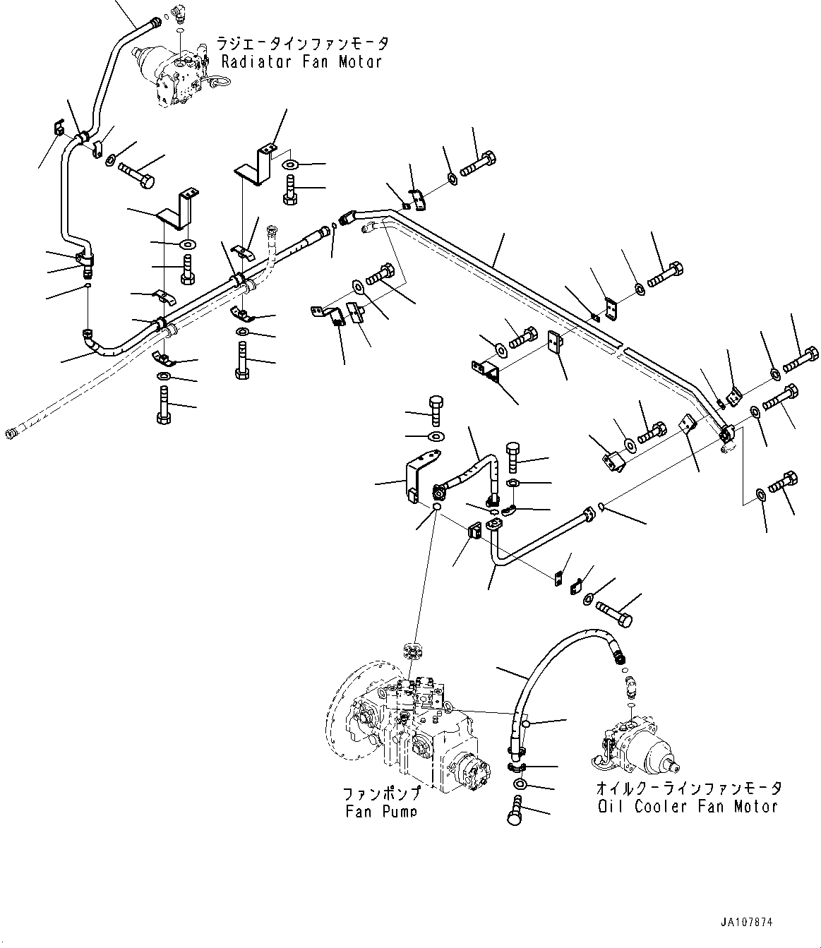 Komatsu parts book diagram for PC2000-11R S/N 31001-UP: DELIVERY PIPING, FAN PIPING(#30001-)