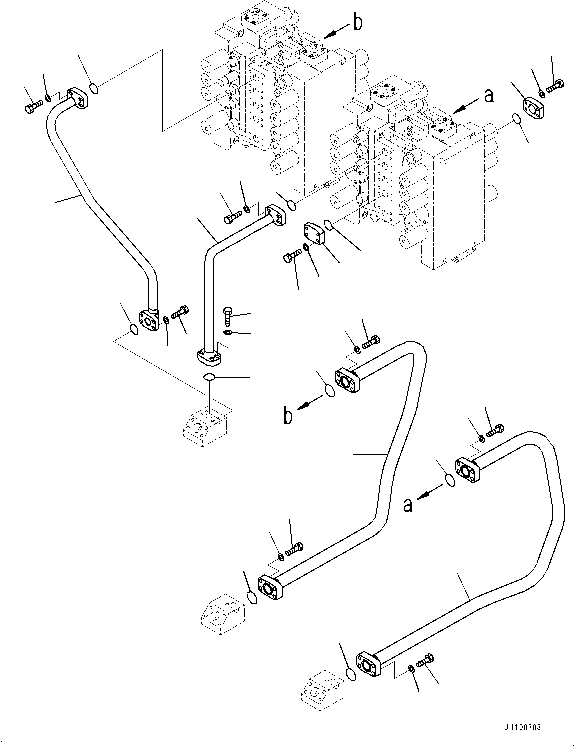 Komatsu parts book diagram for PC2000-11R S/N 31001-UP: ARM PIPING, PIPING(#30001-)