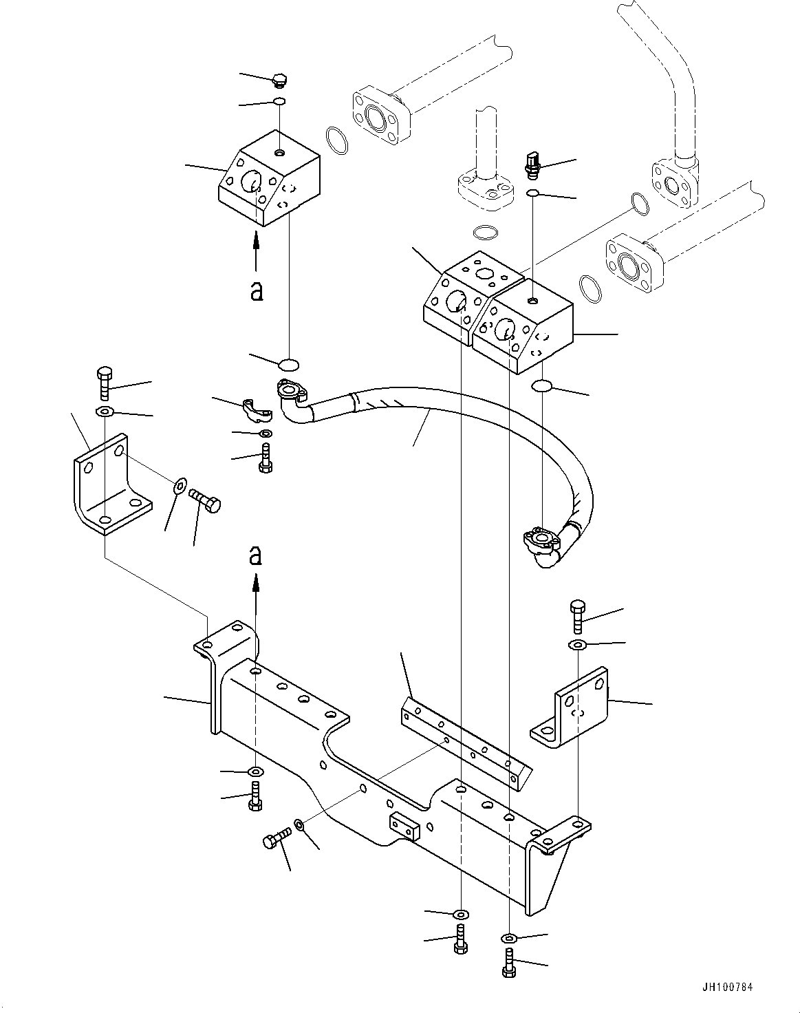 Komatsu parts book diagram for PC2000-11R S/N 31001-UP: ARM PIPING, BRACKET(#30001-)