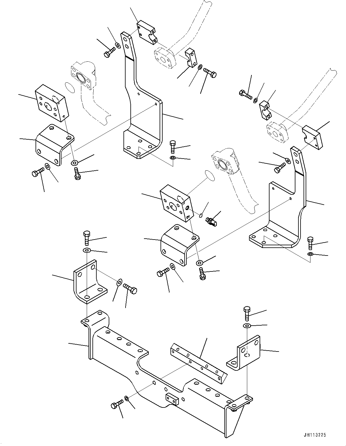Komatsu parts book diagram for PC2000-11R S/N 31001-UP: ARM PIPING, BRACKET (LOADING SHOVEL, BOTTOM DUMP TYPE)(#30001-)