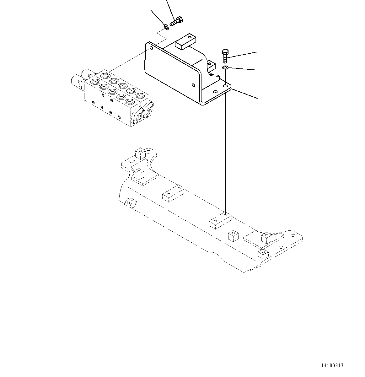 Komatsu parts book diagram for PC2000-11R S/N 31001-UP: PROPORTIONAL PRESSURE CONTROL (PPC) CUT OFF VALVE, VALVE MOUNTING (1/2) (L.H.)(#30001-)