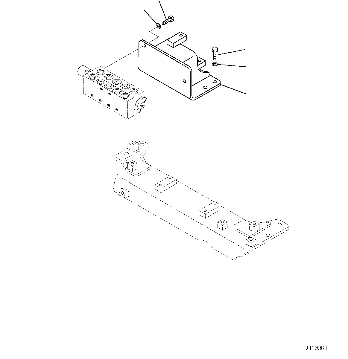 Komatsu parts book diagram for PC2000-11R S/N 31001-UP: PROPORTIONAL PRESSURE CONTROL (PPC) CUT OFF VALVE, VALVE MOUNTING (2/2) (R.H.)(#30001-)