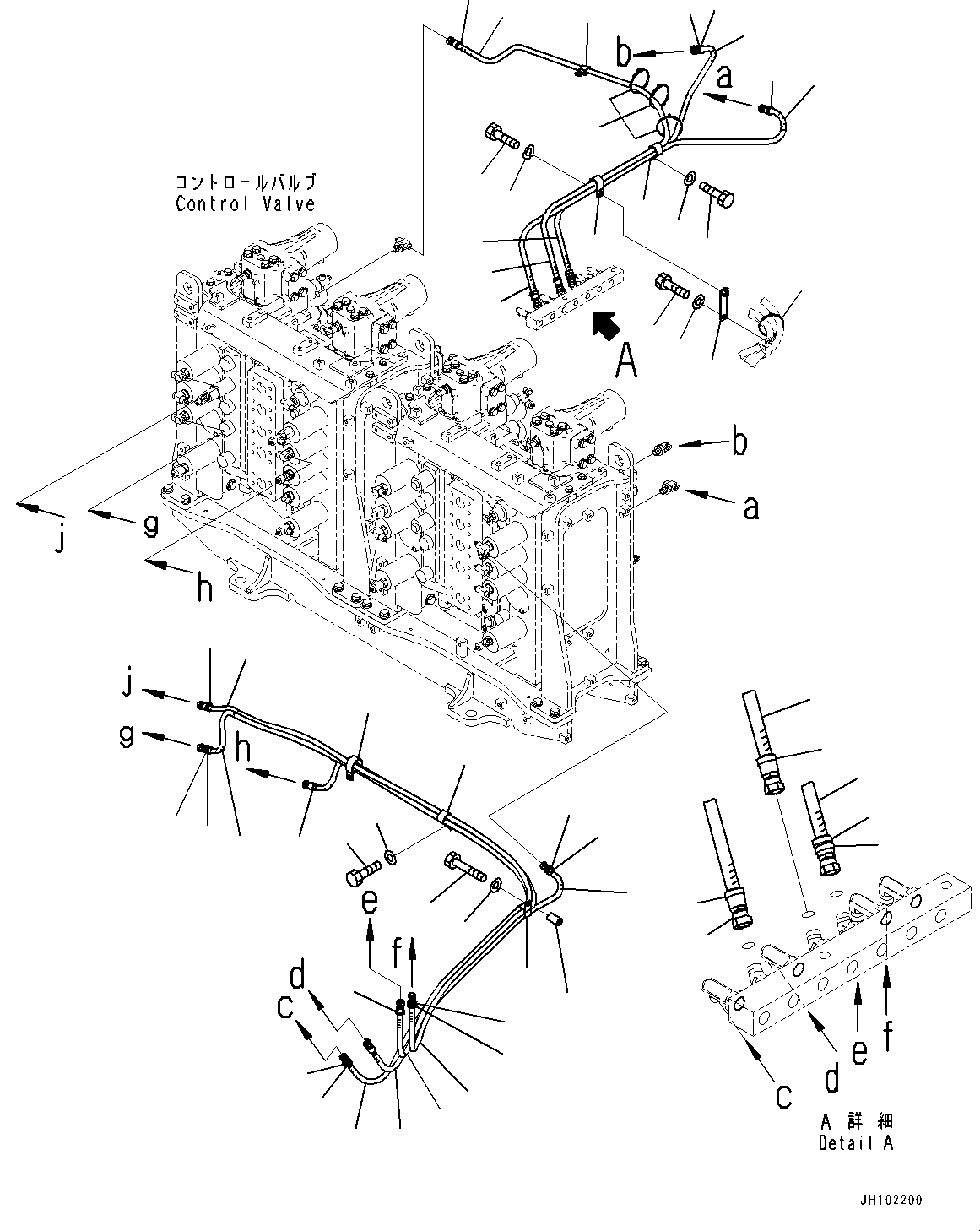 Komatsu parts book diagram for PC2000-11R S/N 31001-UP: PROPORTIONAL PRESSURE CONTROL (PPC) PIPING JOINT, PIPING (3/3)(#30001-)