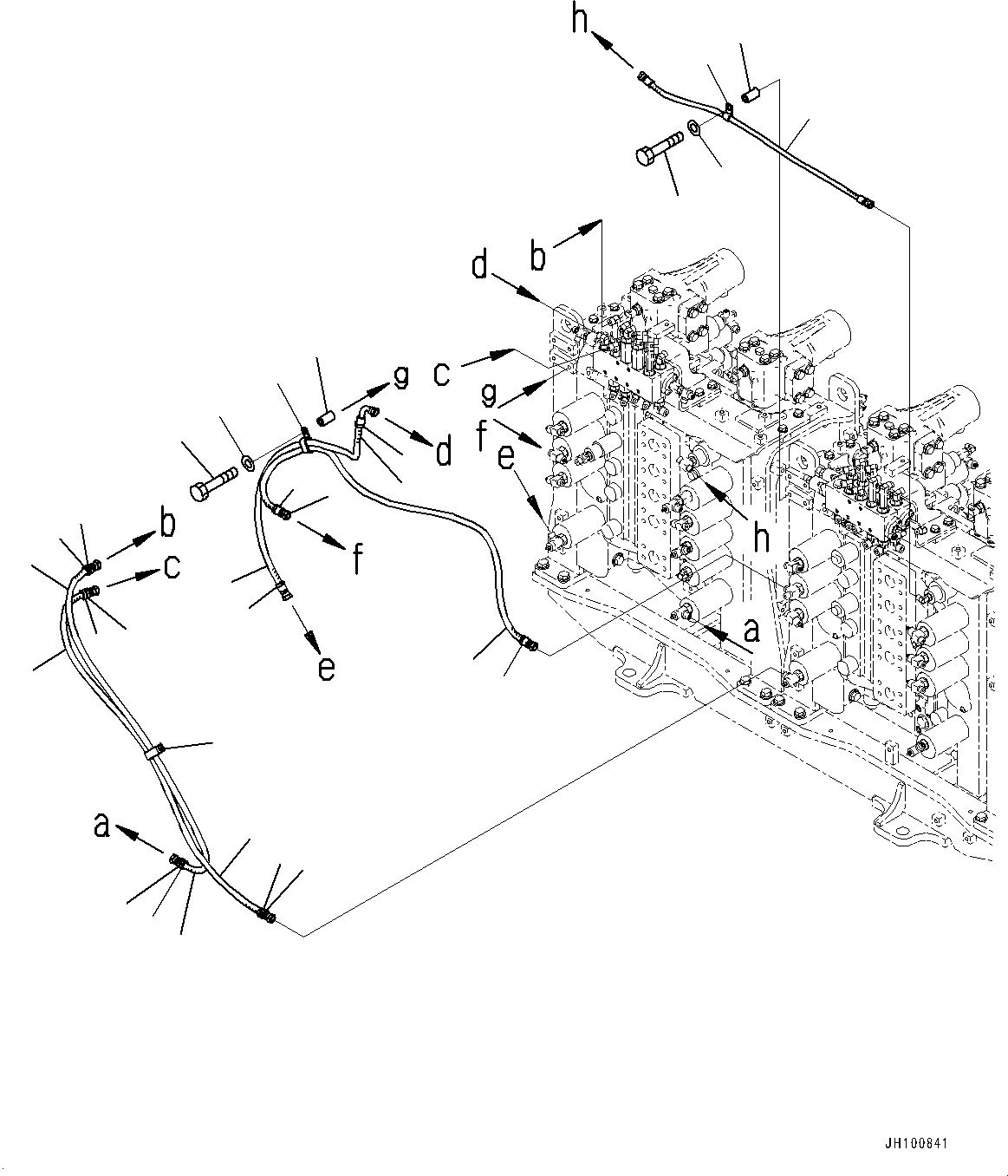 Komatsu parts book diagram for PC2000-11R S/N 31001-UP: PROPORTIONAL PRESSURE CONTROL (PPC) MAIN PIPING, HOSE (2/7) (LOADING SHOVEL, BOTTOM DUMP TYPE)(#30001-)