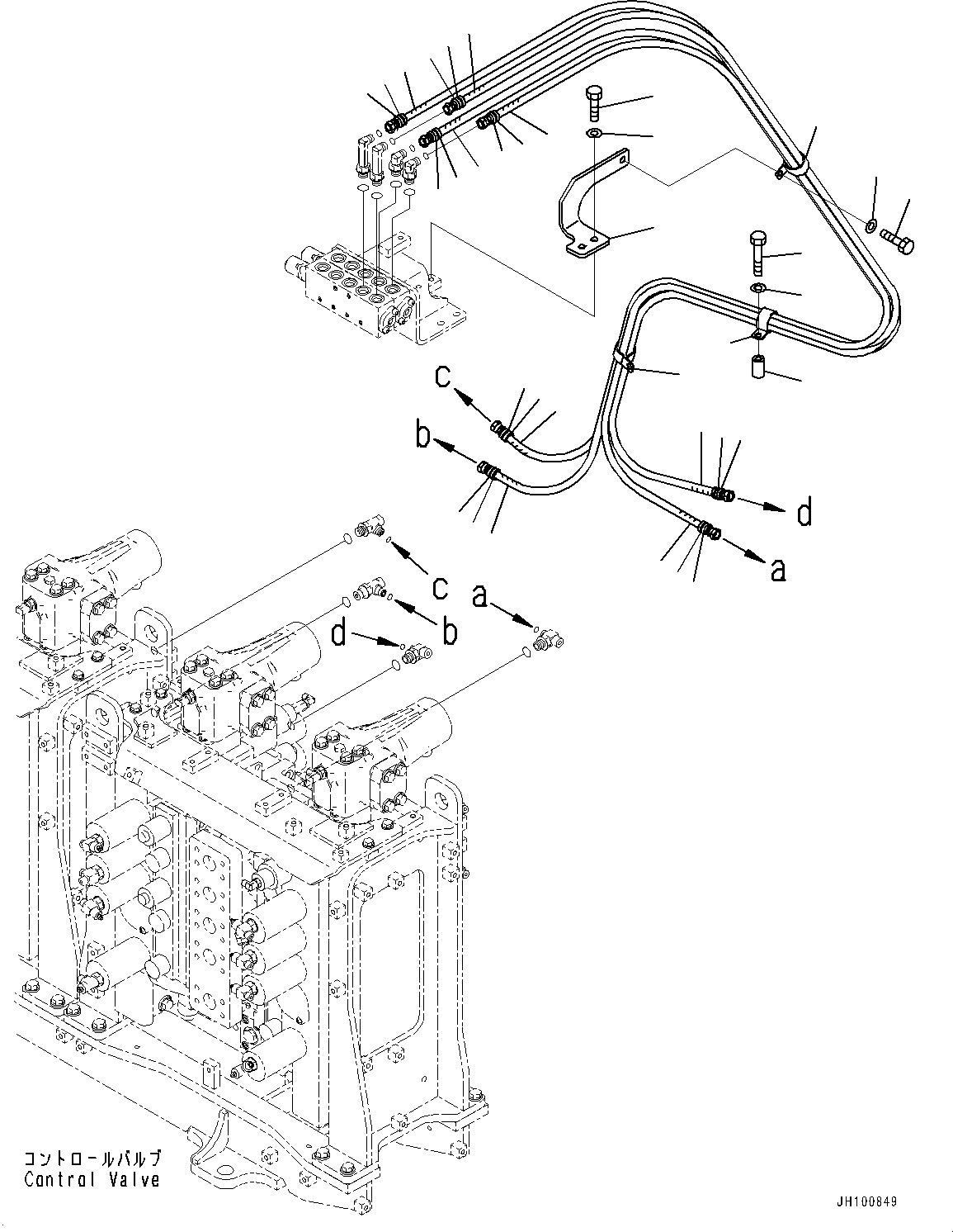 Komatsu parts book diagram for PC2000-11R S/N 31001-UP: PROPORTIONAL PRESSURE CONTROL (PPC) MAIN PIPING, HOSE (4/7)(#30001-)