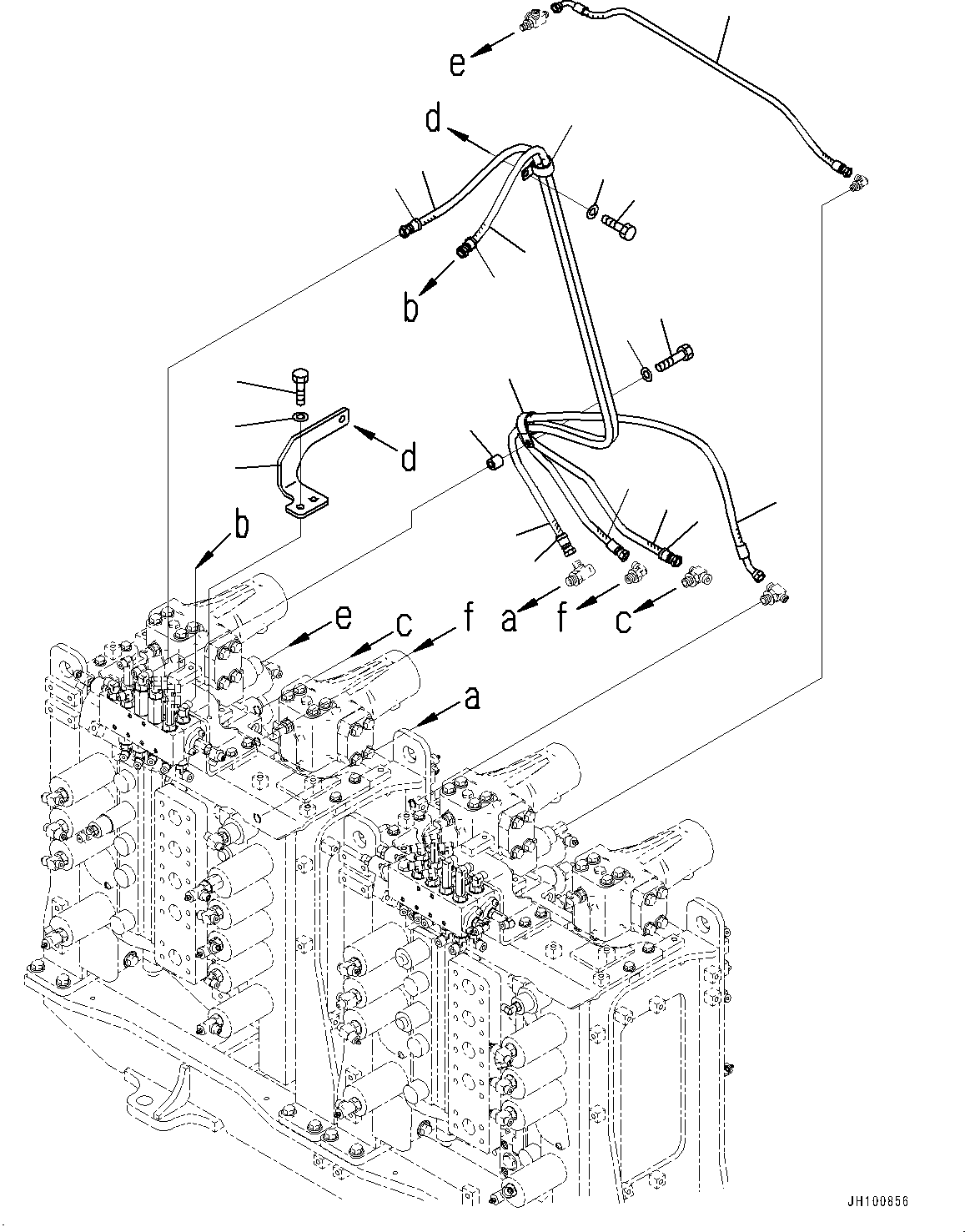 Komatsu parts book diagram for PC2000-11R S/N 31001-UP: PROPORTIONAL PRESSURE CONTROL (PPC) MAIN PIPING, HOSE (5/7) (LOADING SHOVEL, BOTTOM DUMP TYPE)(#30001-)
