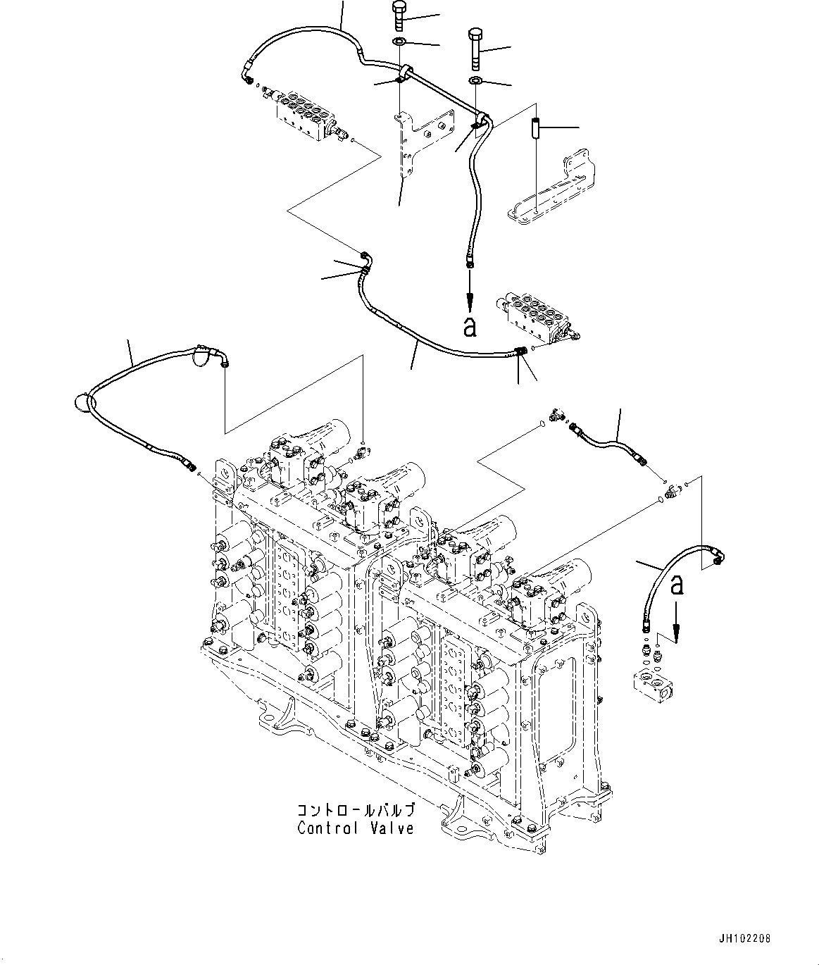Komatsu parts book diagram for PC2000-11R S/N 31001-UP: PROPORTIONAL PRESSURE CONTROL (PPC) MAIN PIPING, HOSE (7/7)(#30001-)
