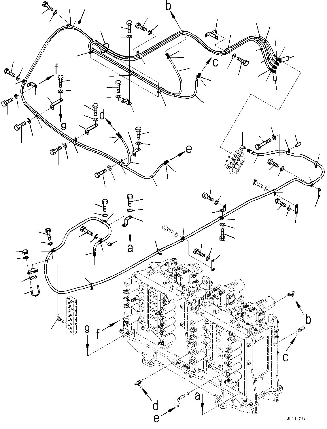 Komatsu parts book diagram for PC2000-11R S/N 31001-UP: PROPORTIONAL PRESSURE CONTROL (PPC) PIPING, (#30001-)