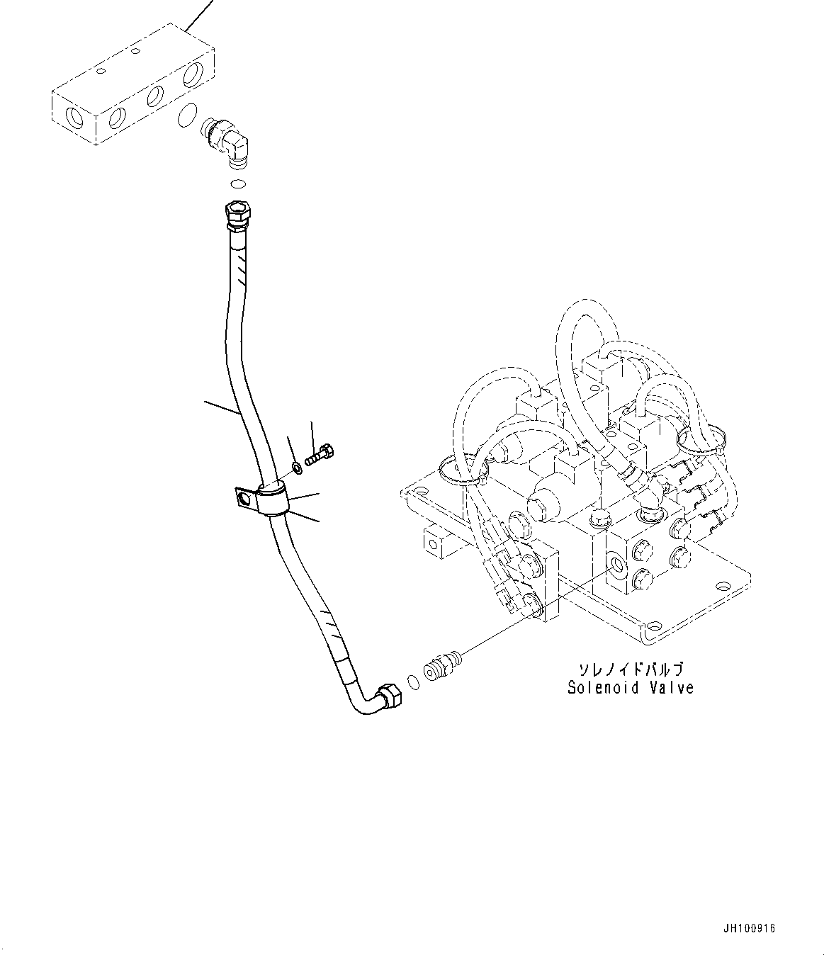 Komatsu parts book diagram for PC2000-11R S/N 31001-UP: HYDRAULIC LADDER PIPING, DRAIN PIPING(#30001-)