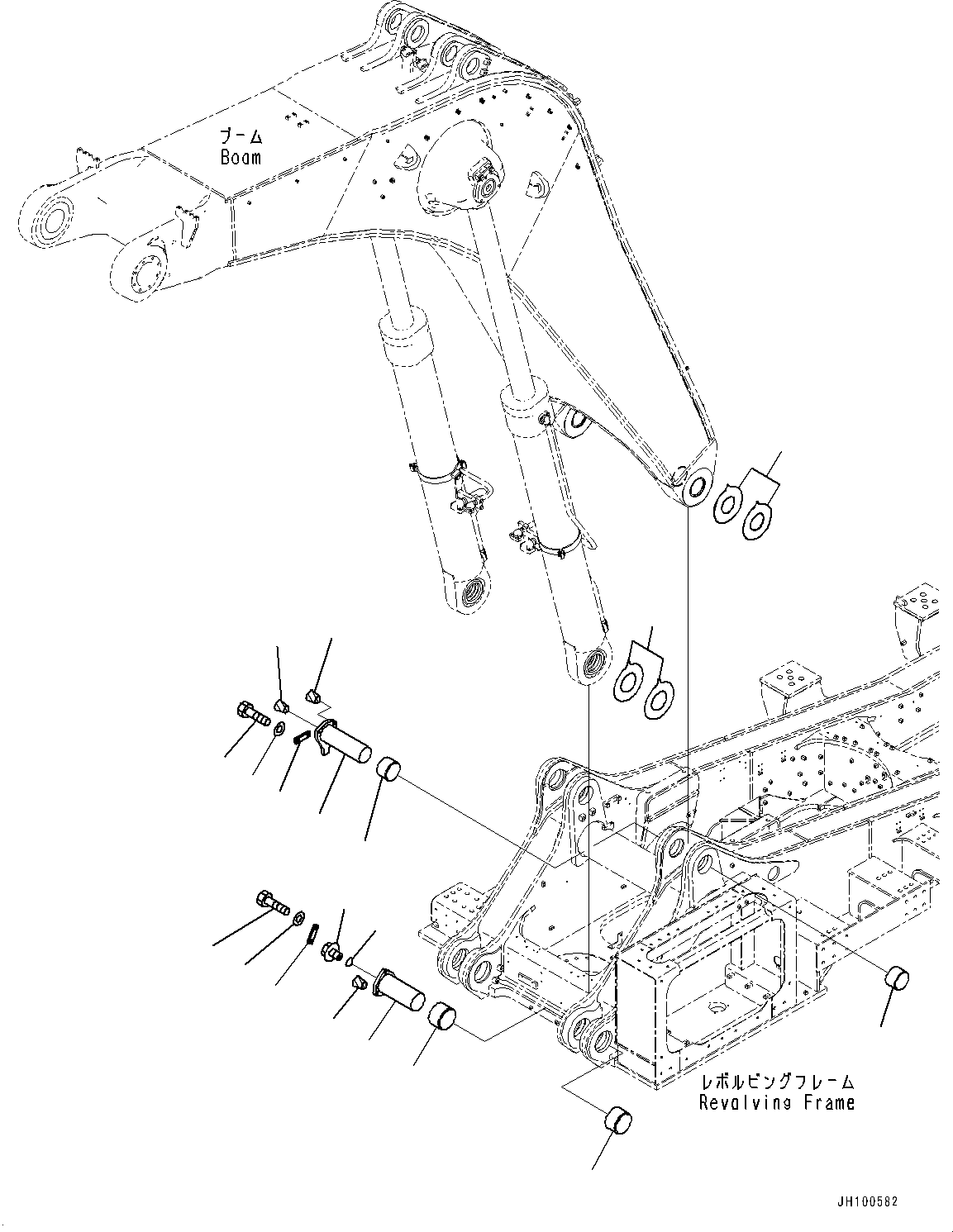 Komatsu parts book diagram for PC2000-11R S/N 31001-UP: BOOM FOOT PIN, (#30001-)