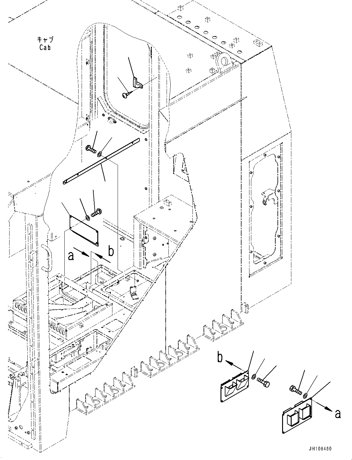 Komatsu parts book diagram for PC2000-11R S/N 31001-UP: CAB, ACCESSORY PARTS (2/2)(#31001-)