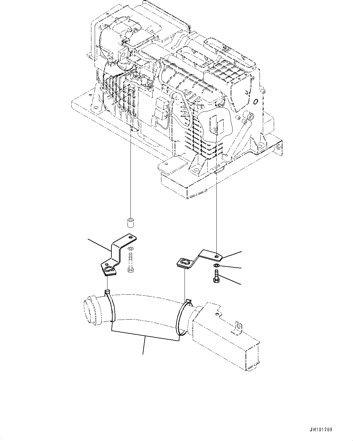 Komatsu parts book diagram for PC2000-11R S/N 31001-UP: CAB, AIR CONDITIONER DUCT RELATED PARTS (2/2)(#31001-)