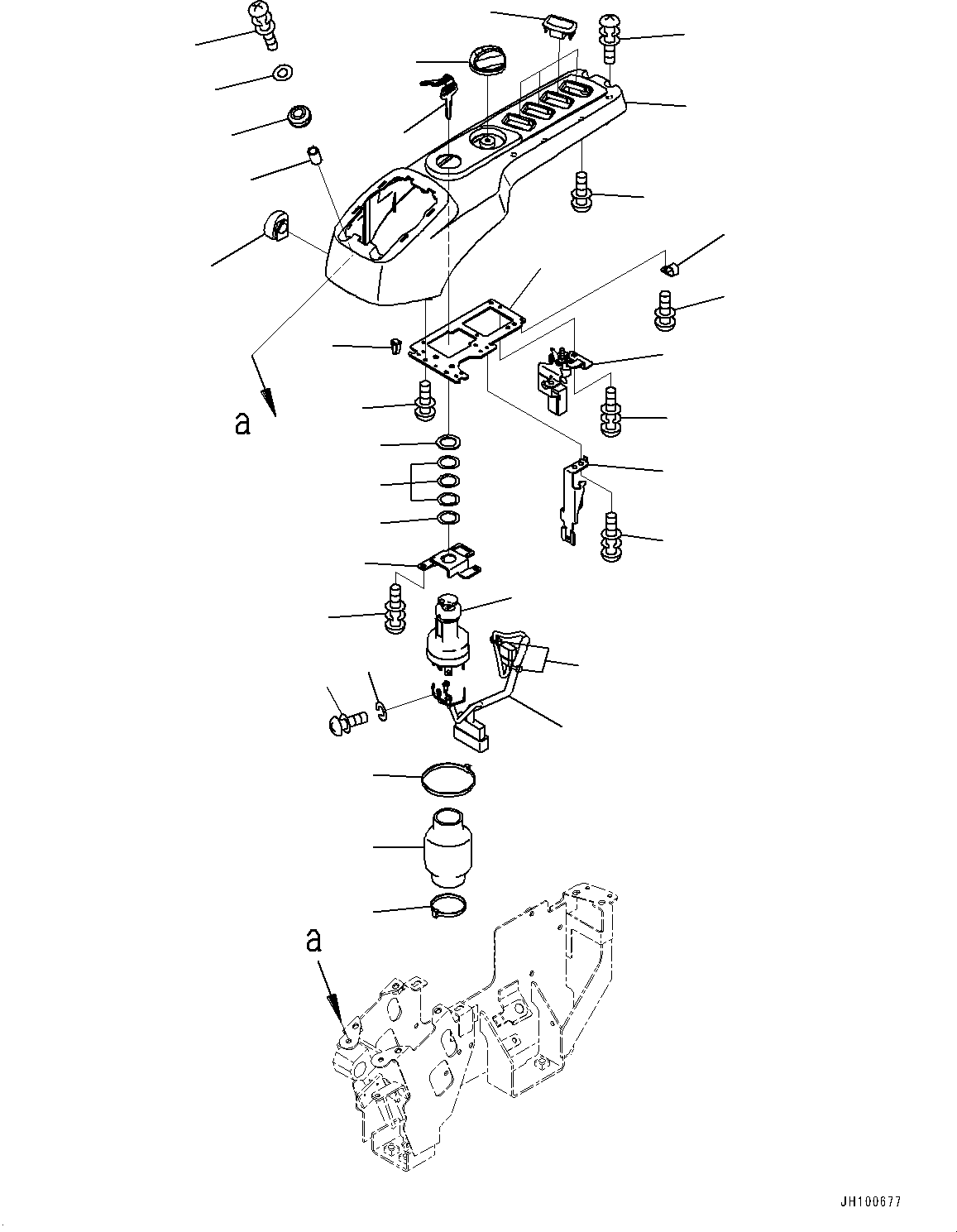 Komatsu parts book diagram for PC2000-11R S/N 31001-UP: CAB, CONSOLE BOX, R.H. (1/2)(#31001-)