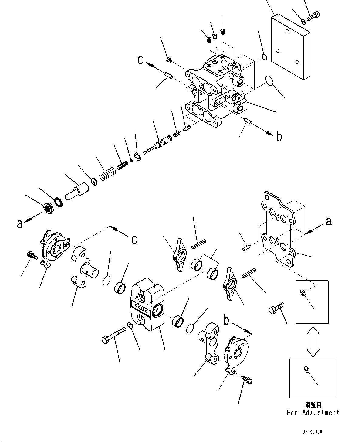 Komatsu parts book diagram for PC2000-11R S/N 31001-UP: CAB, PPC VALVE (2/2)(#31001-)