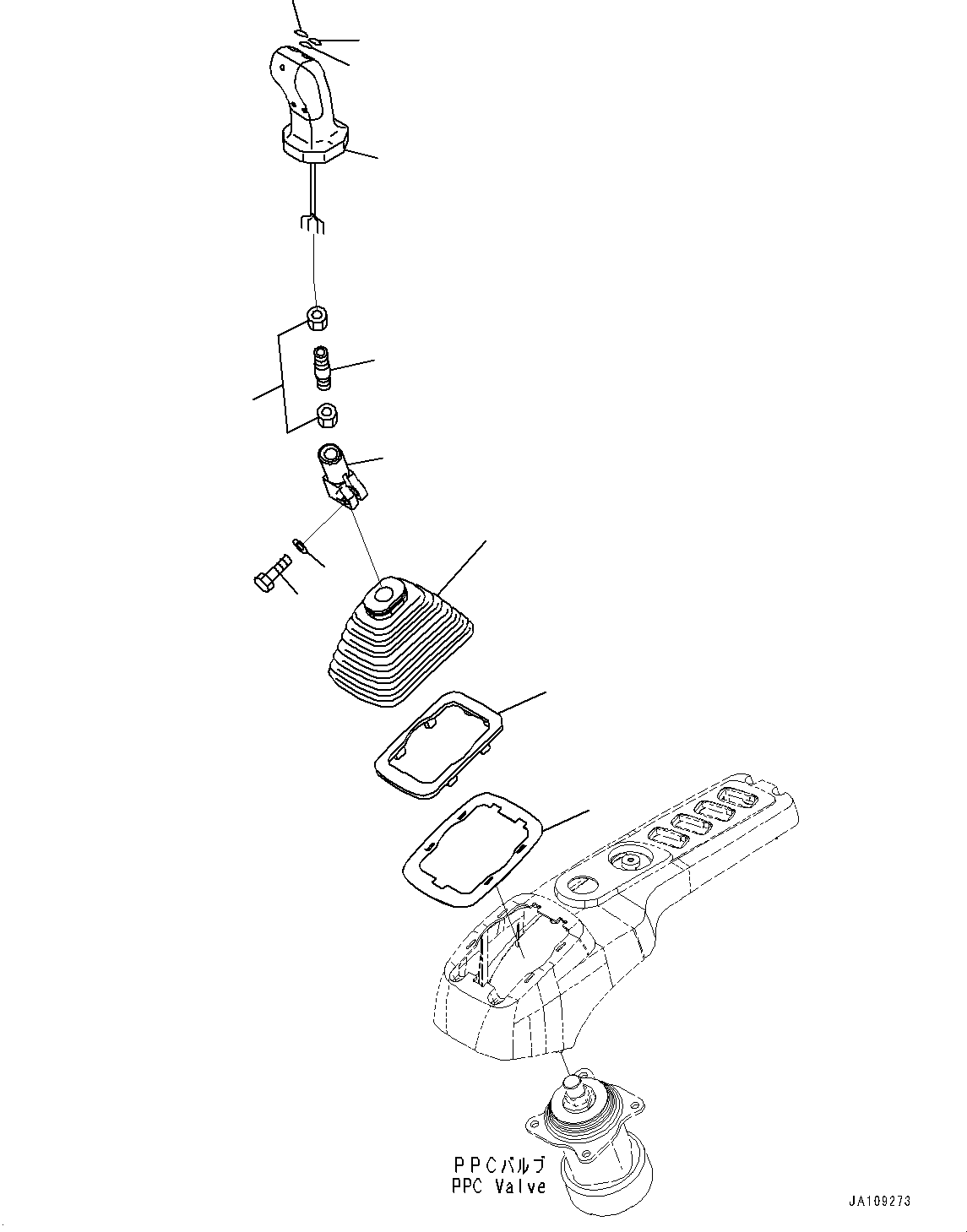 Komatsu parts book diagram for PC2000-11R S/N 31001-UP: CAB, FLOOR, LEVER, R.H.(#31001-)