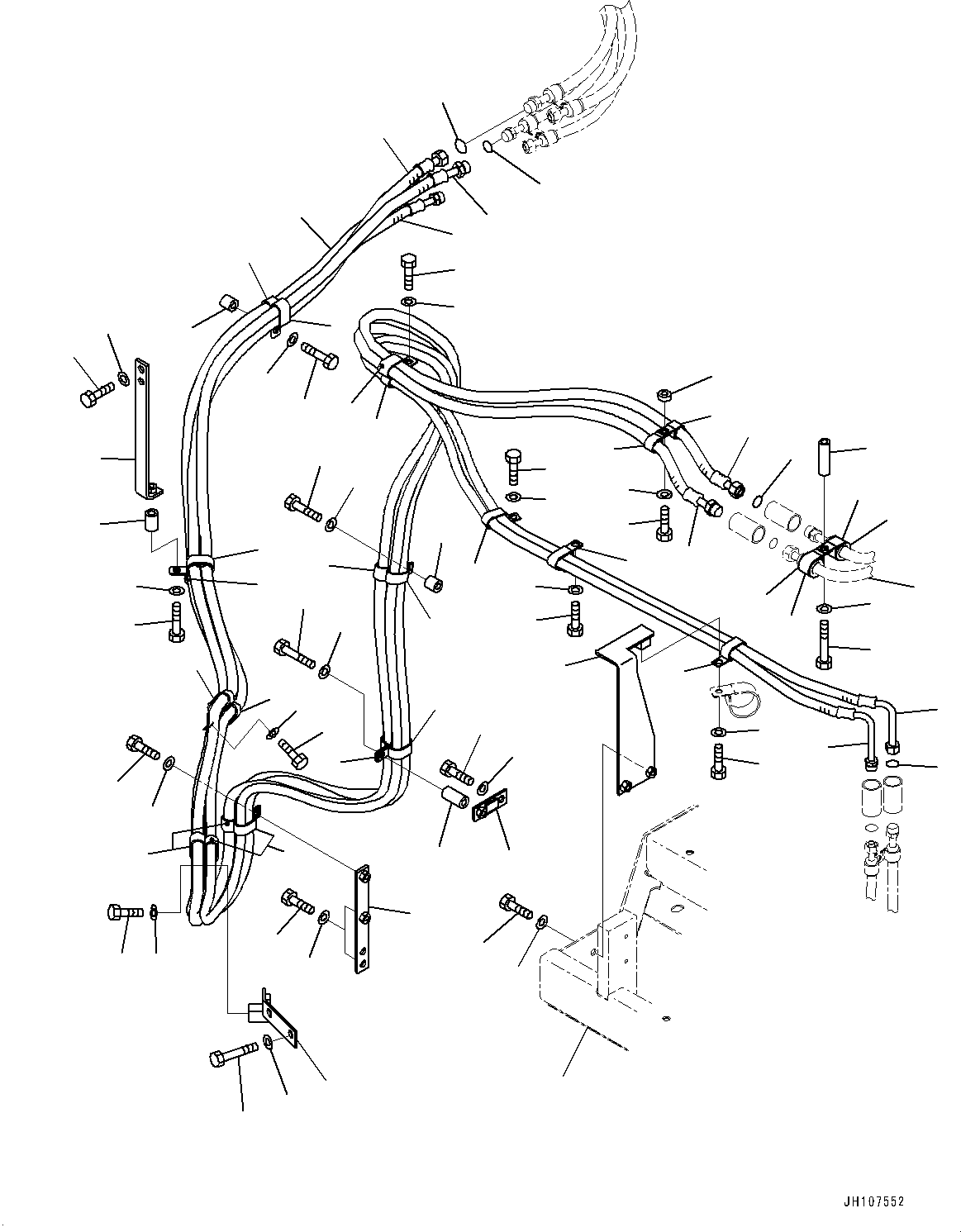 Komatsu parts book diagram for PC2000-11R S/N 31001-UP: AIR CONDITIONER, AIR CONDITIONER PIPING, MACHINE CAB (1/2) (LOADING SHOVEL, BOTTOM DUMP TYPE)(#30001-)