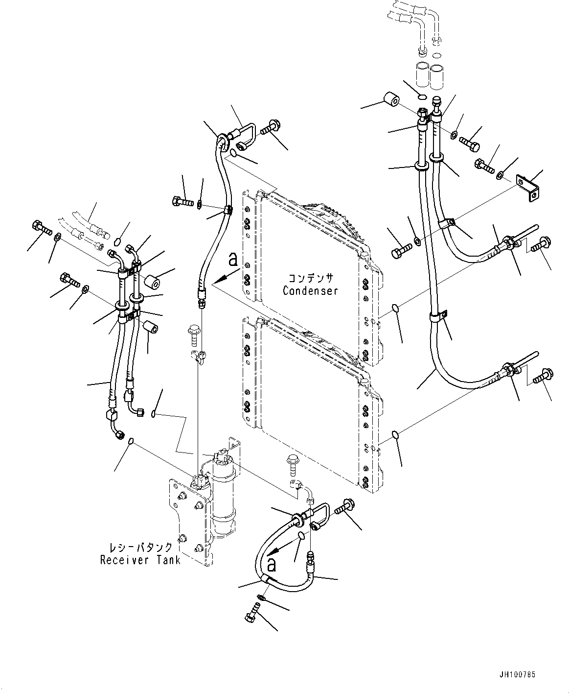 Komatsu parts book diagram for PC2000-11R S/N 31001-UP: AIR CONDITIONER, AIR CONDITIONER PIPING, MACHINE CAB (2/2)(#30001-)