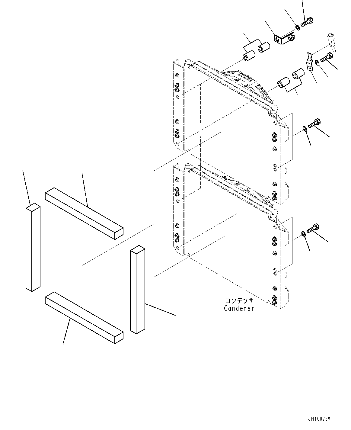 Komatsu parts book diagram for PC2000-11R S/N 31001-UP: AIR CONDITIONER, AIR CONDITIONER CONDENSER UNIT (2/2)(#30001-)